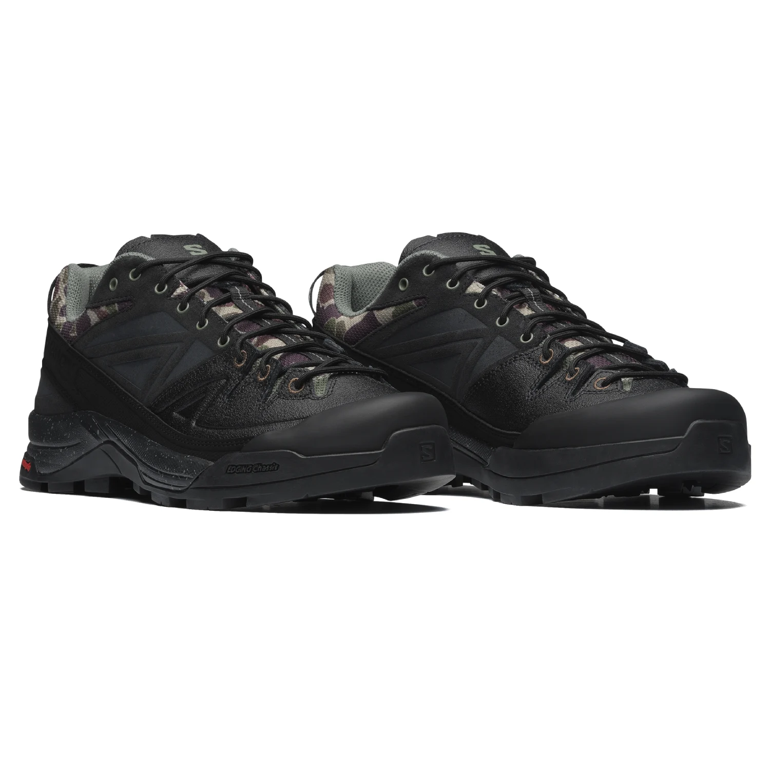 Salomon X-ALP Carhartt WIP Black/Black/Black side view in a white background