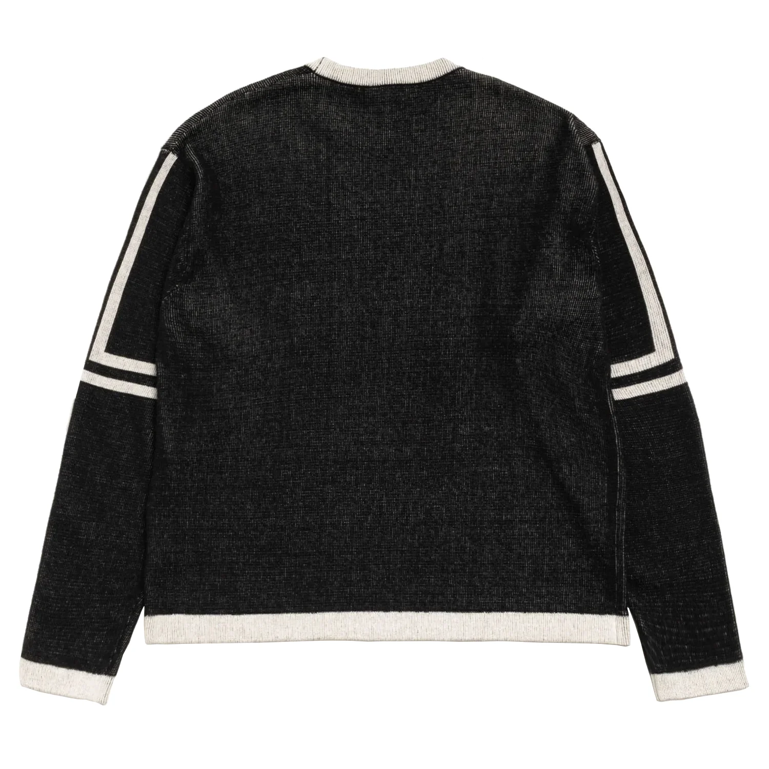 Stüssy Alpine Sweater Black back view in a white background