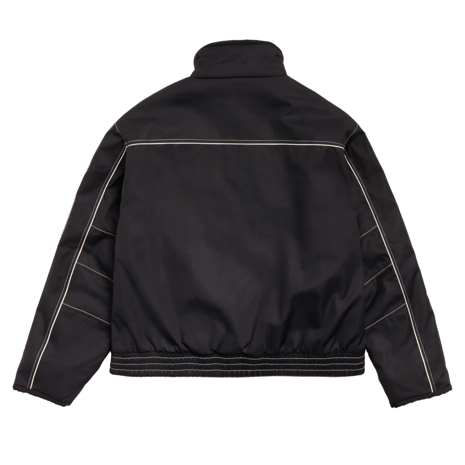 Stüssy Insulated Built Jacket Black back view in a white background