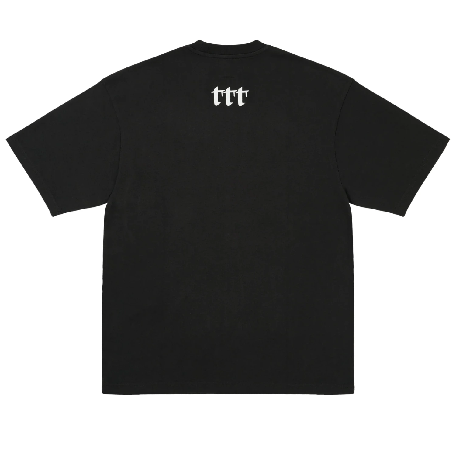 The Trilogy Tapes Serpent T-Shirt Black back view in a white background