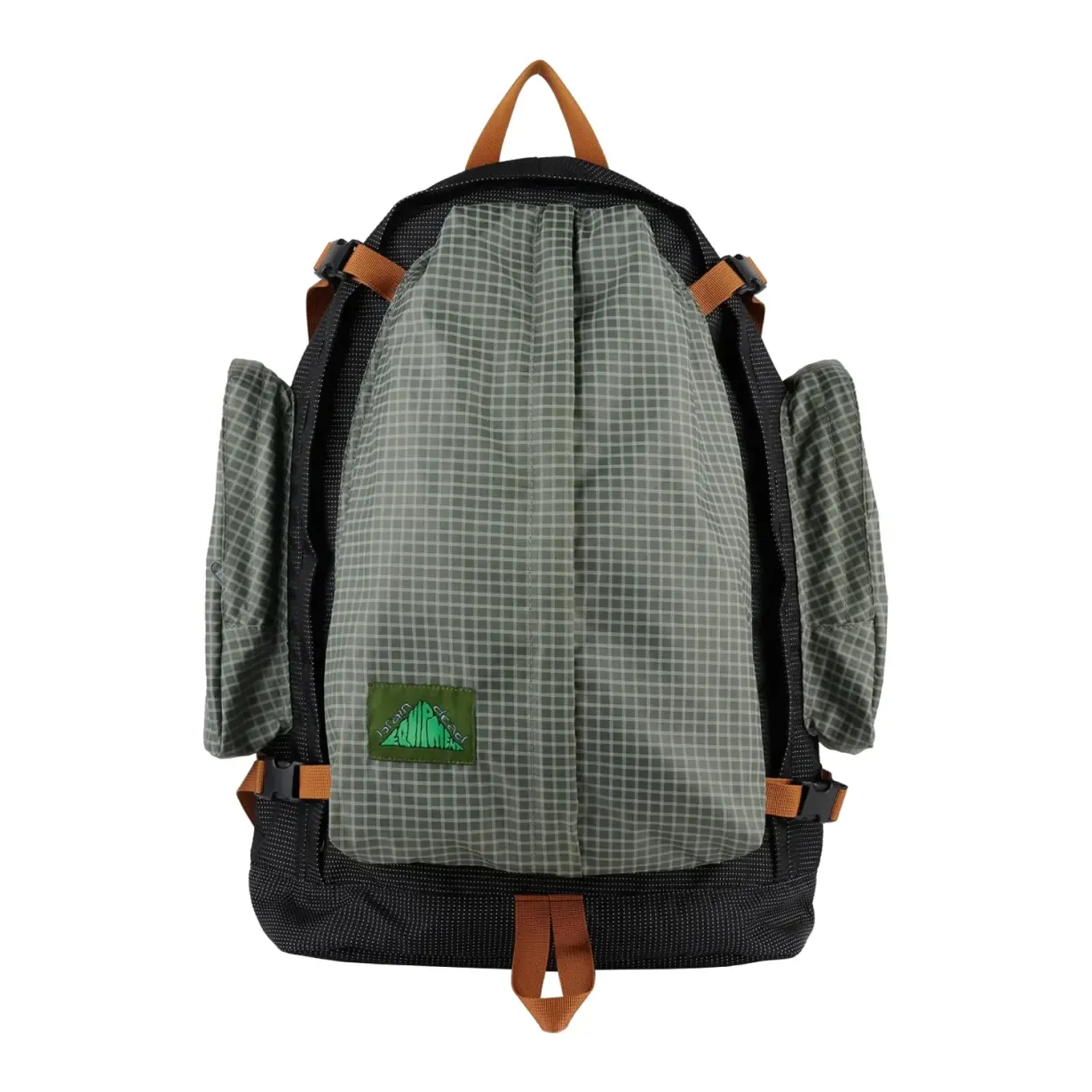 Brain Dead Alpine Backpack Black front view in a white background