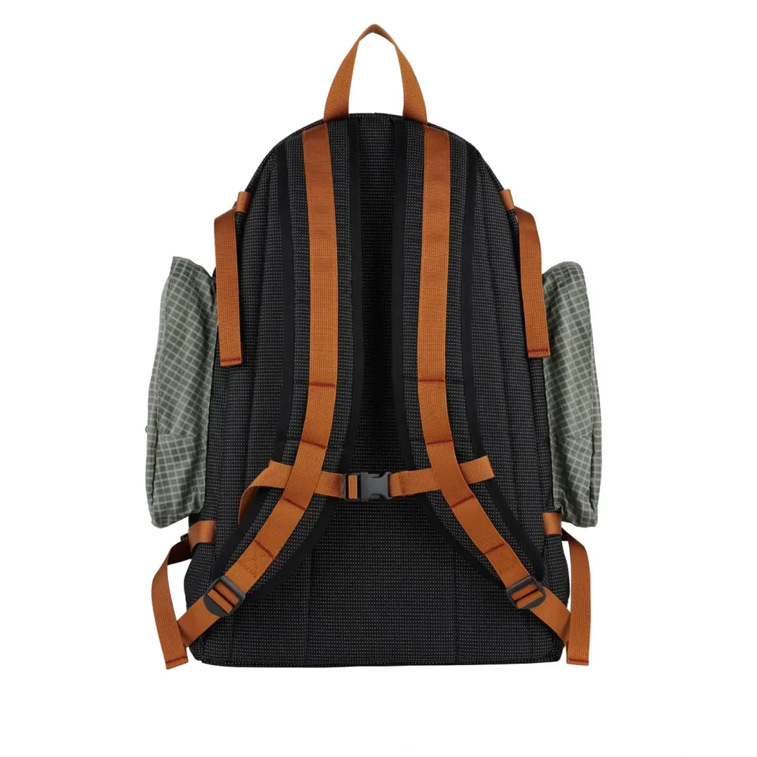 Brain Dead Alpine Backpack Black back view in a white background