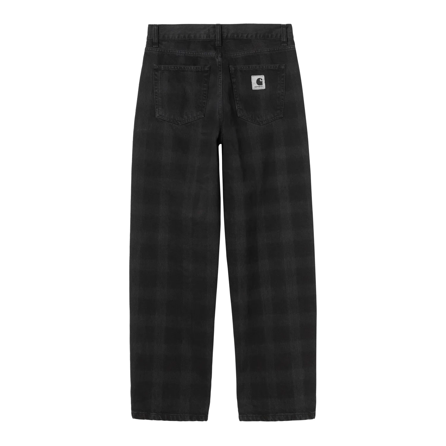 Carhartt WIP W' Everson Pant Everson Print Black back view in a white background