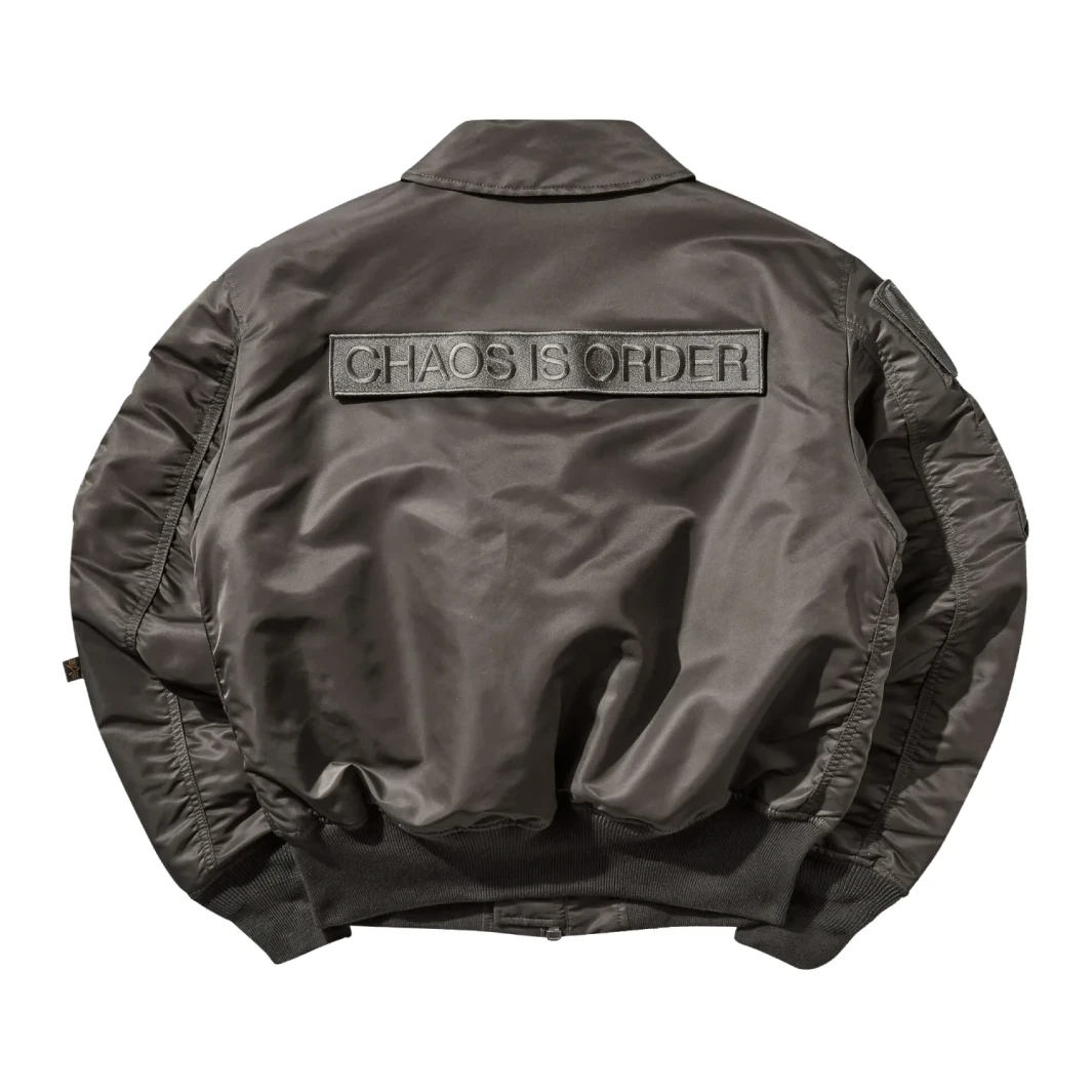 Slam Jam x Alpha Industries CWU 45 Rep Grey back view in a white background