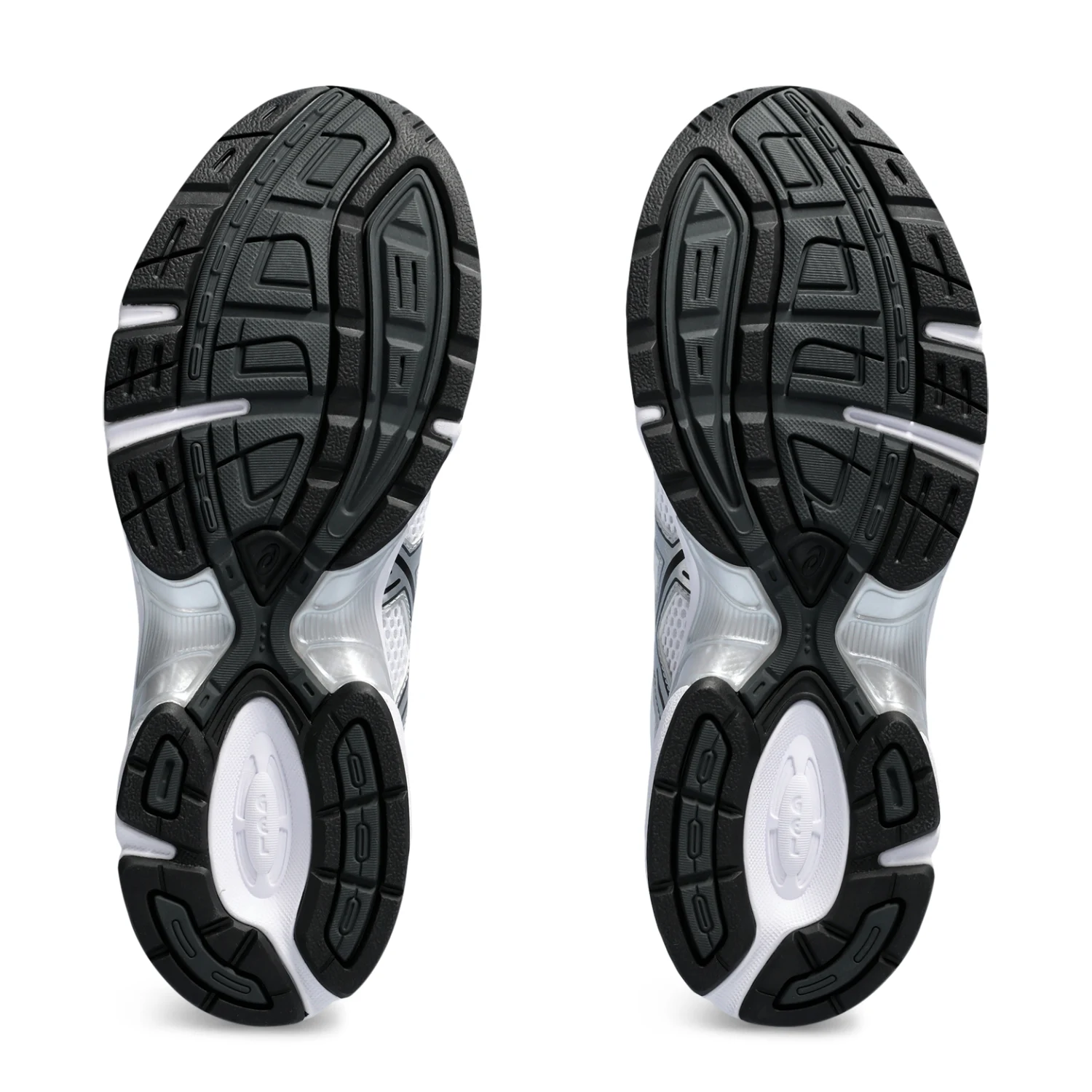 Asics Gel-1130 White/Pure Silver bottom view in a white background