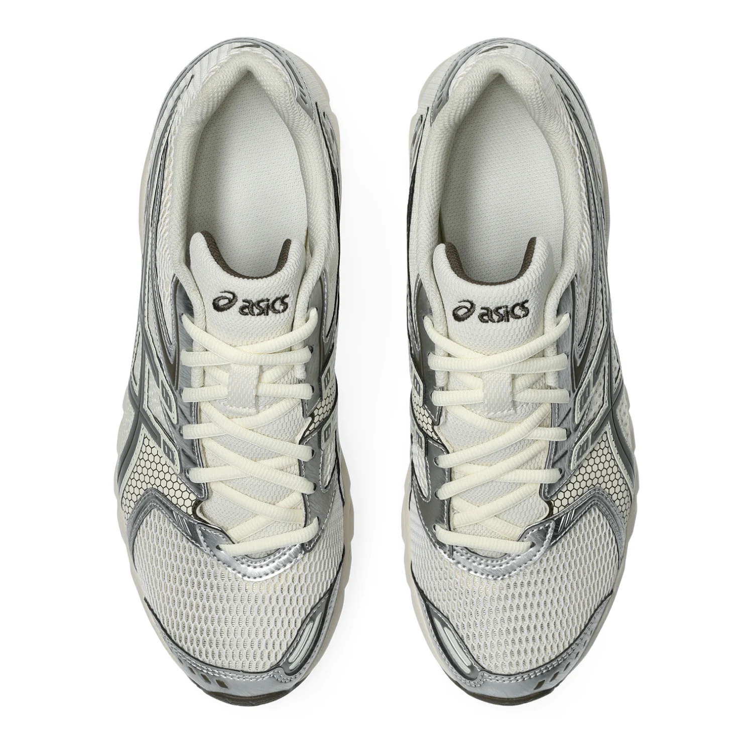 Asics Gel-DS Trainer 14 Cream/Clay Grey top view in a white background