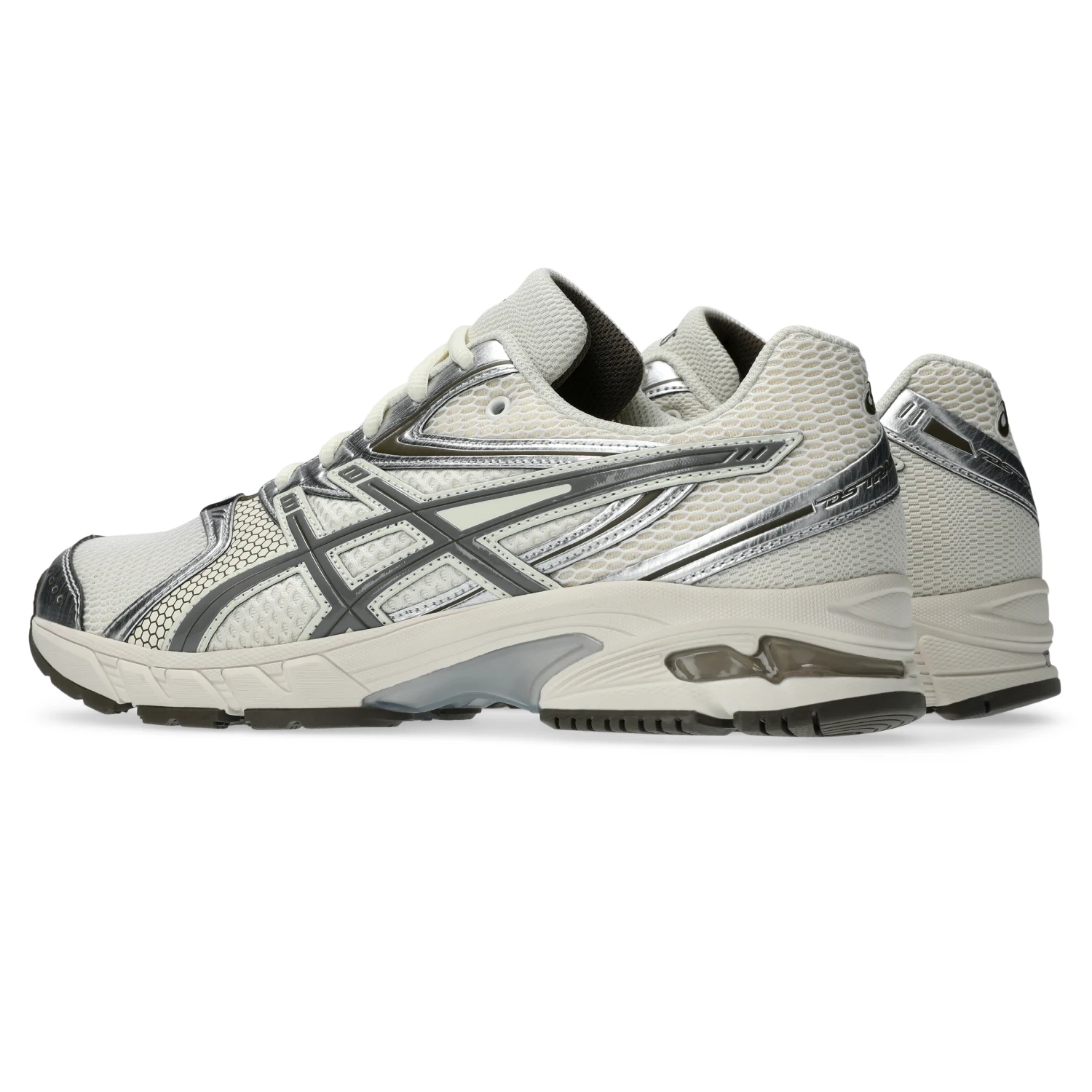 Asics Gel-DS Trainer 14 Cream/Clay Grey side view in a white background