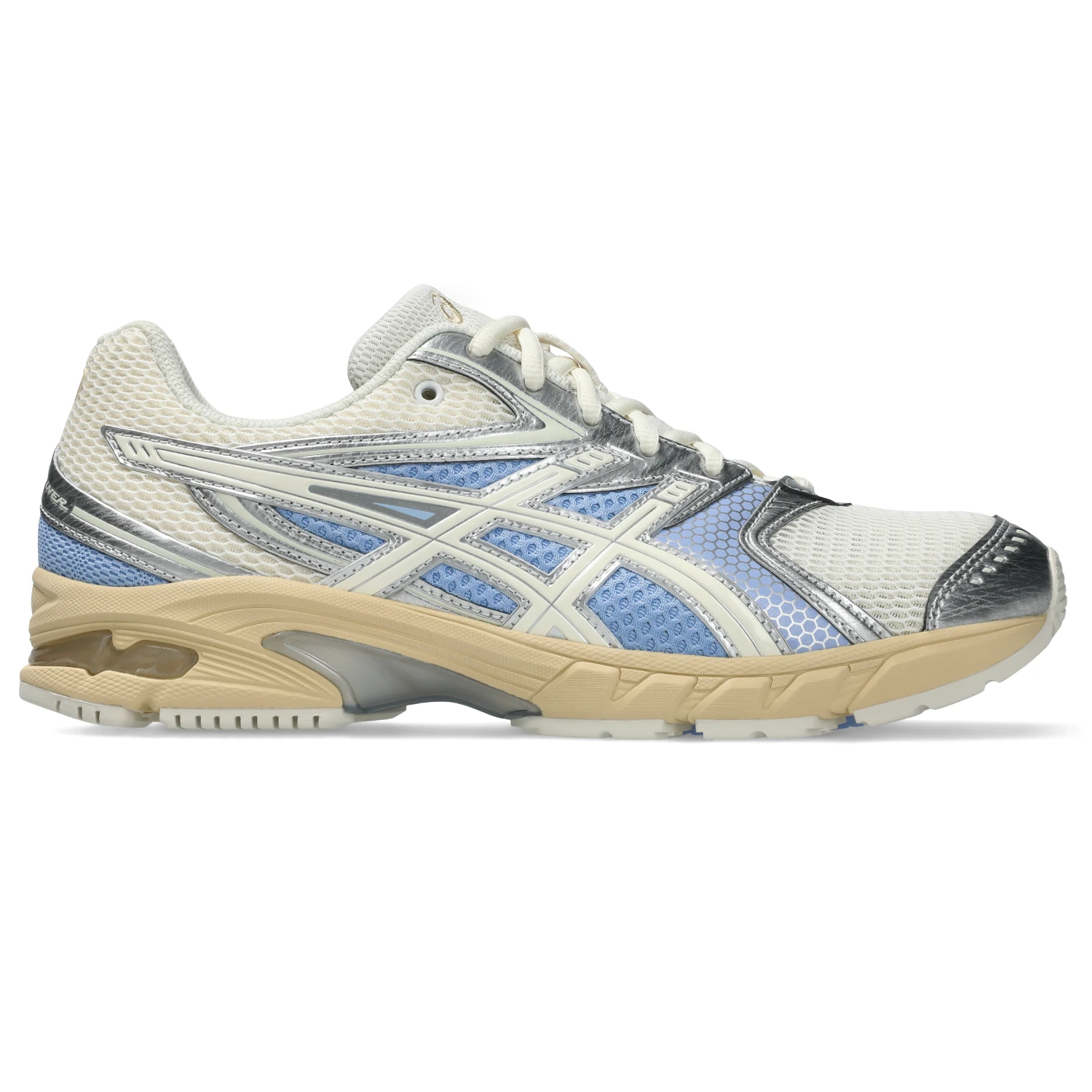 Asics Gel-DS Trainer 14 Ivory/Light Sapphire side view in a white background