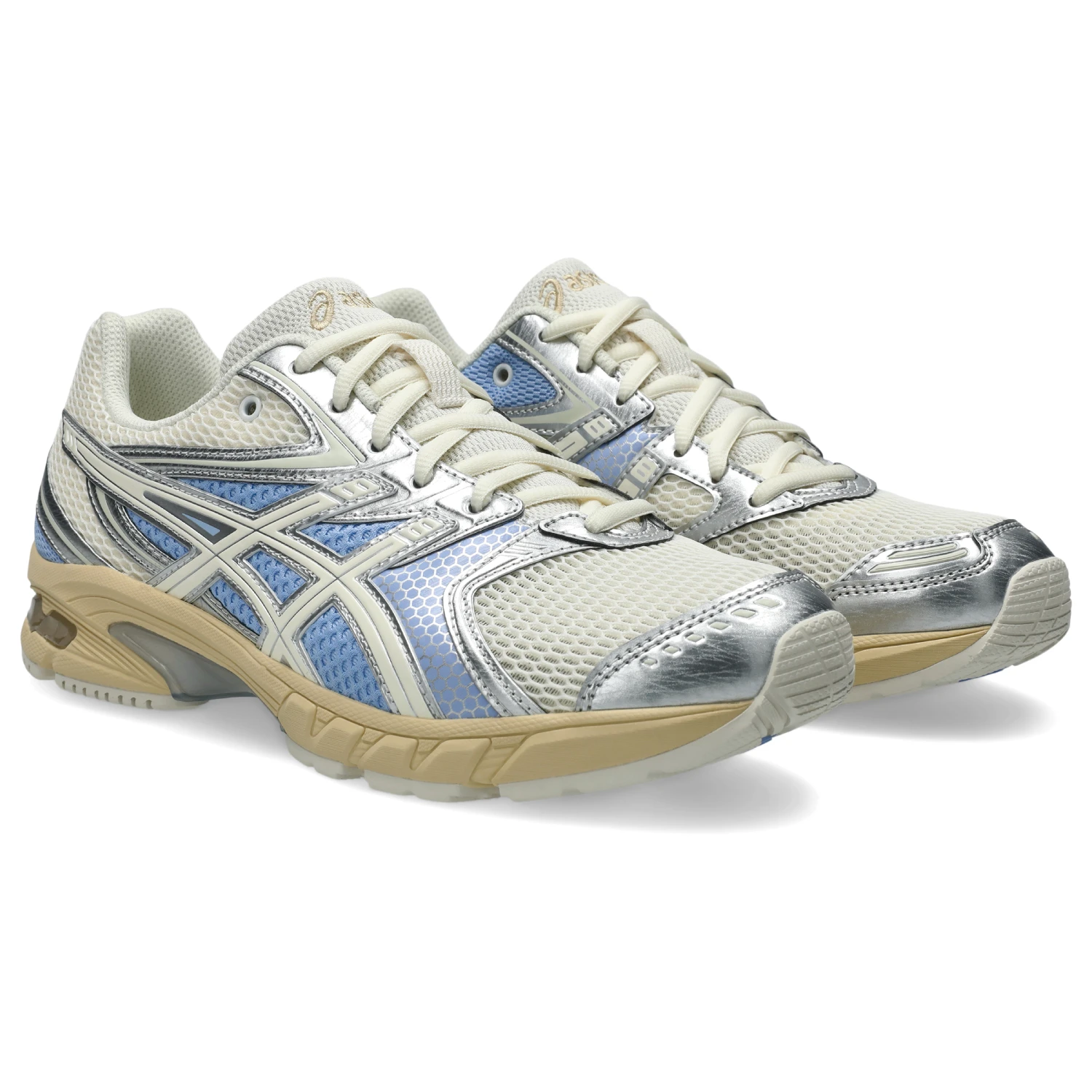 Asics Gel-DS Trainer 14 Ivory/Light Sapphire side view in a white background