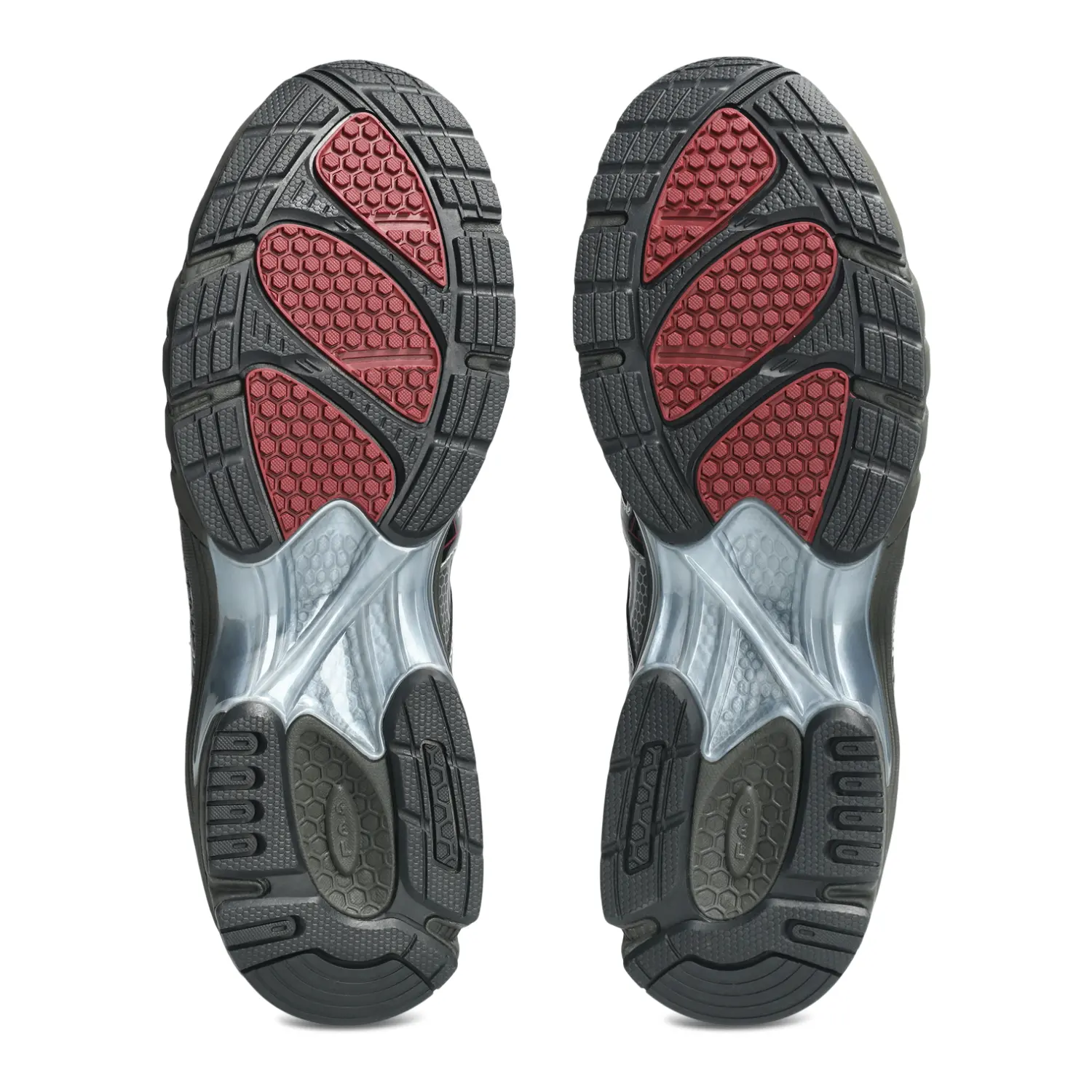 Asics Gel-DS Trainer 14 Oxblood/Black bottom view in a white background