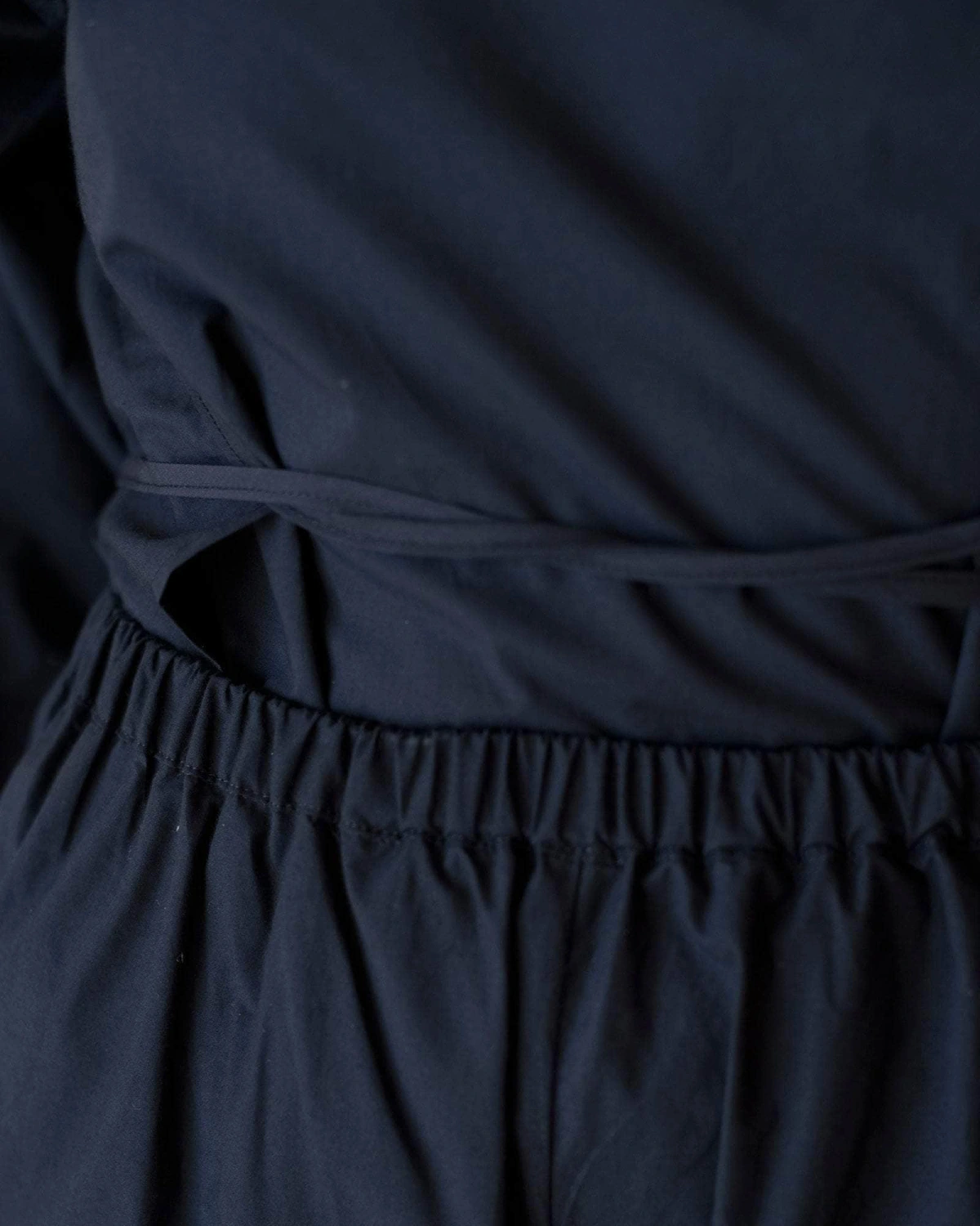 Baserange Decti Long Sleeve Top Black back view detail on model