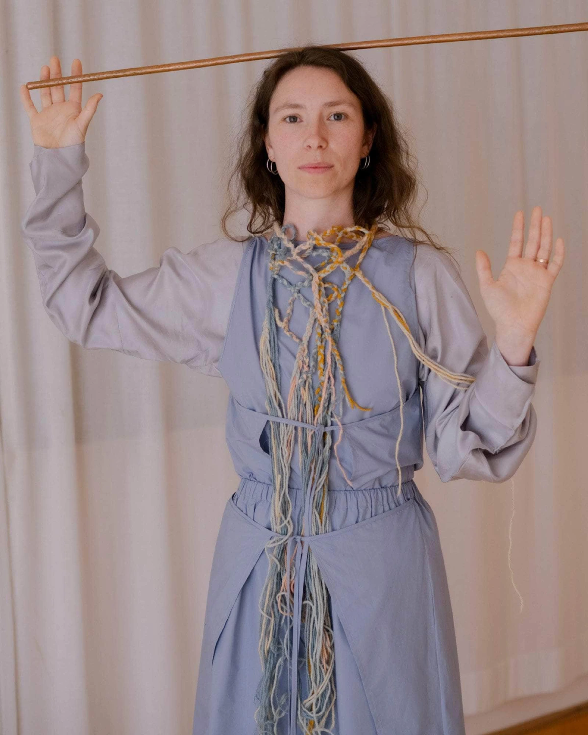 Baserange Decti Top Nelson Blue front view on model