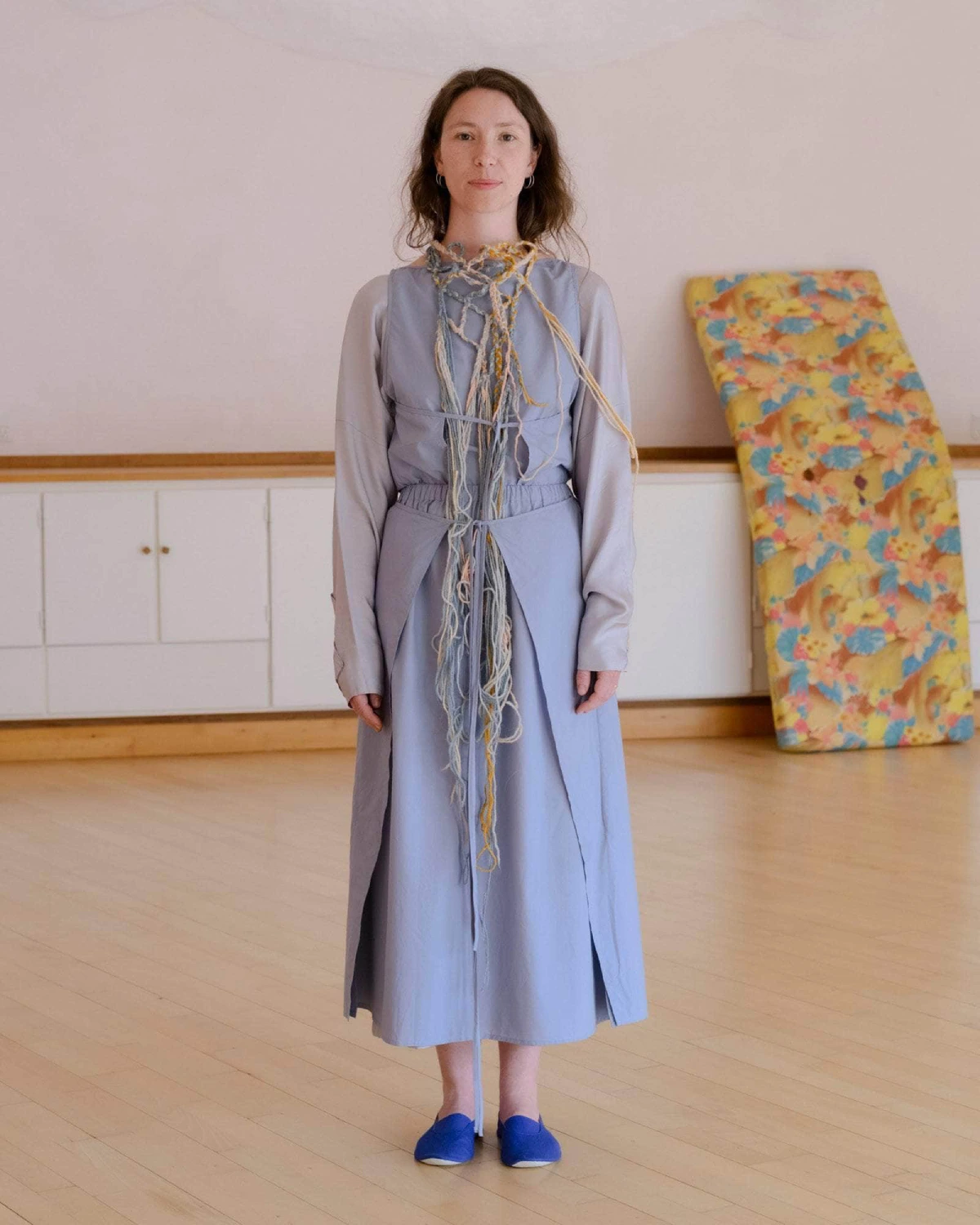 Baserange Decti Top Nelson Blue front view on model