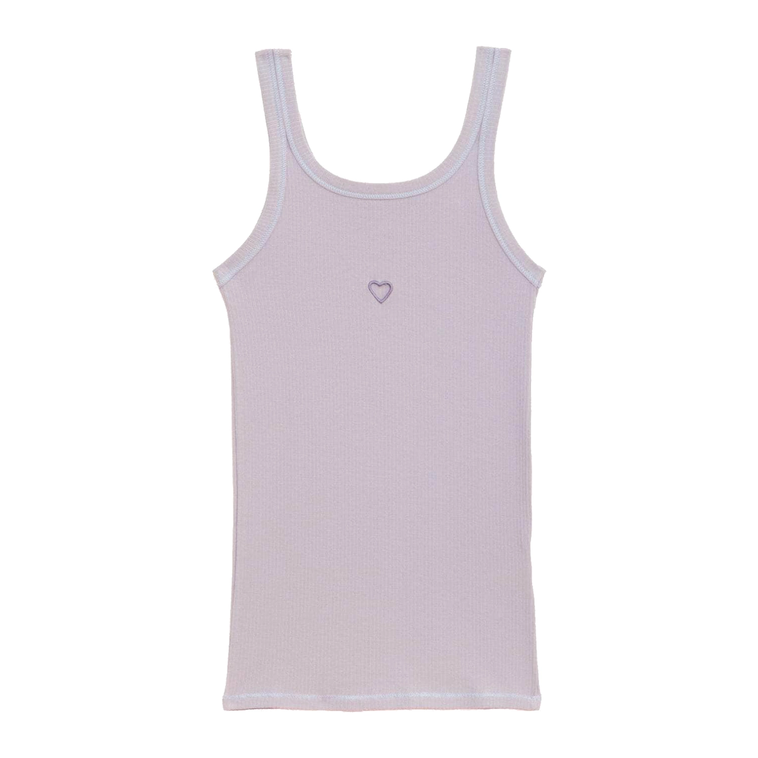 Baserange Heart Tank Verbe Purple front view in a white background