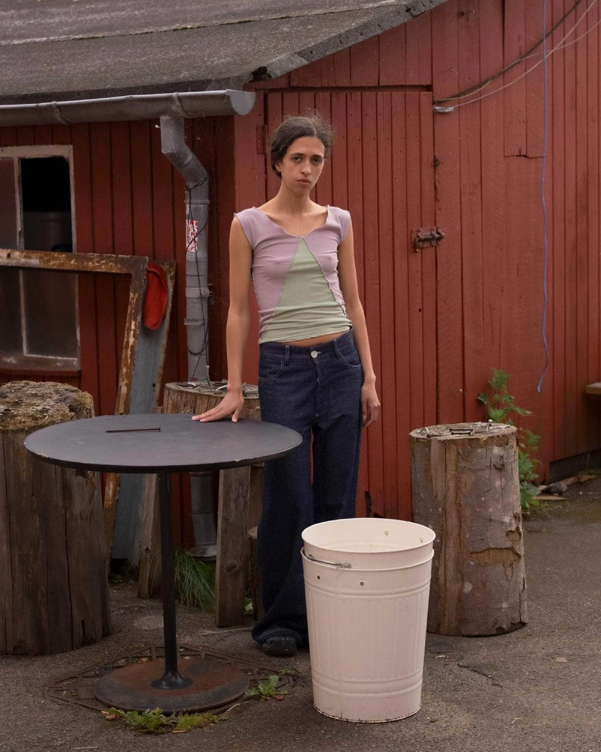 Baserange Phy Tank Verbe Purple/Green front view on model