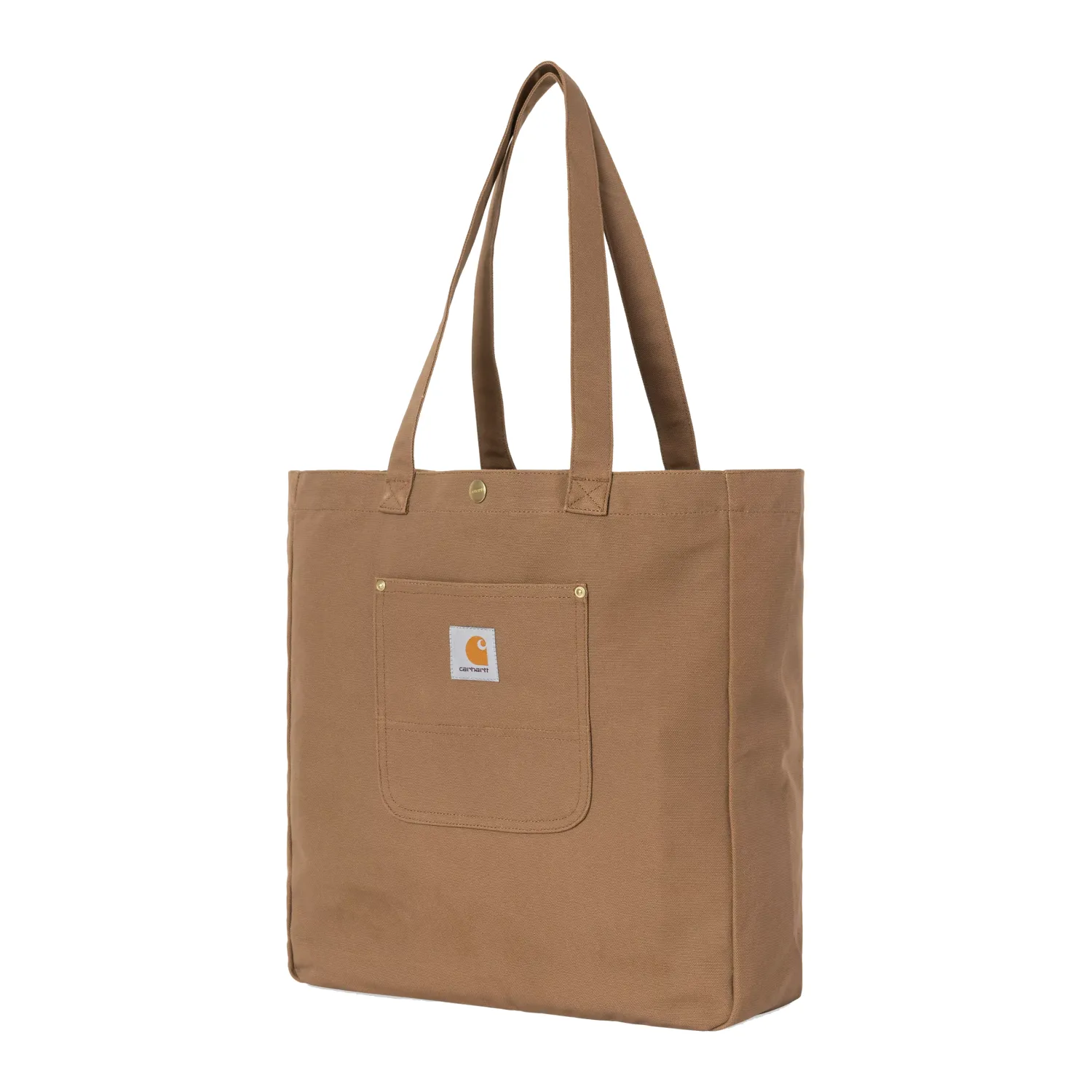 Carhartt WIP Bay Tote Hamilton Brown front view in a white background