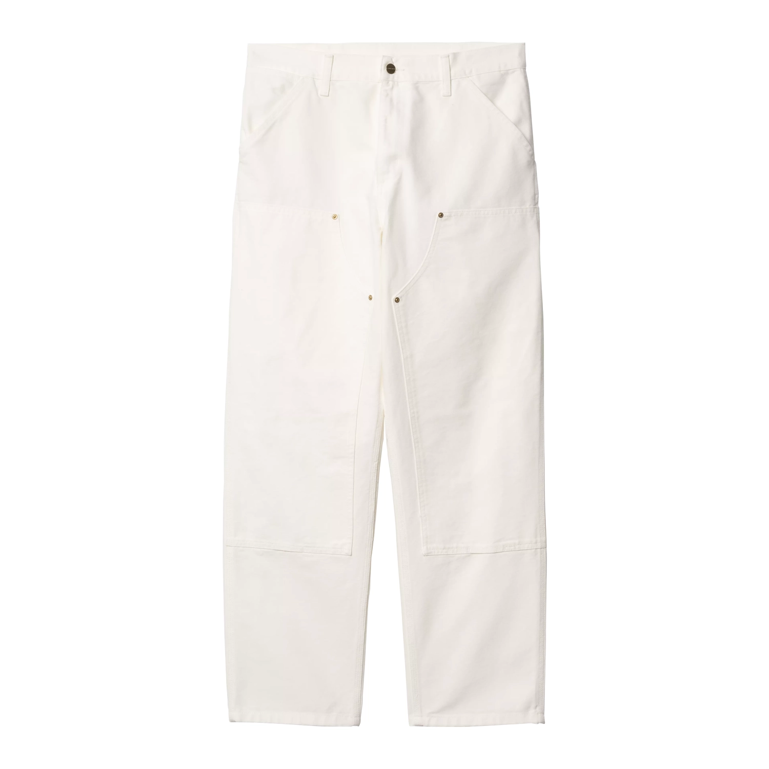 Carhartt WIP Double Knee Pant Wax Rinsed front view in a white background
