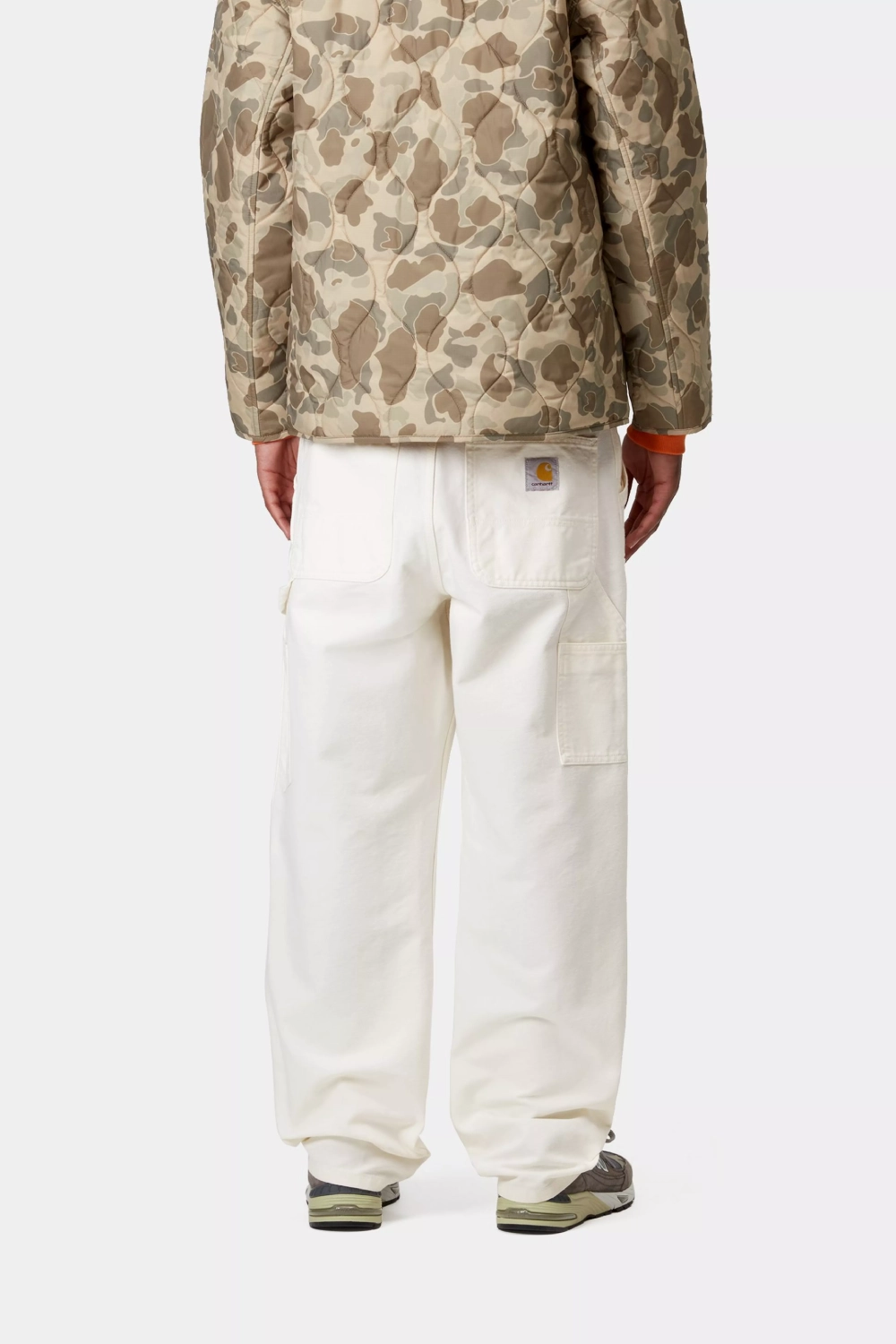 Carhartt WIP Double Knee Pant Wax Rinsed back view on model