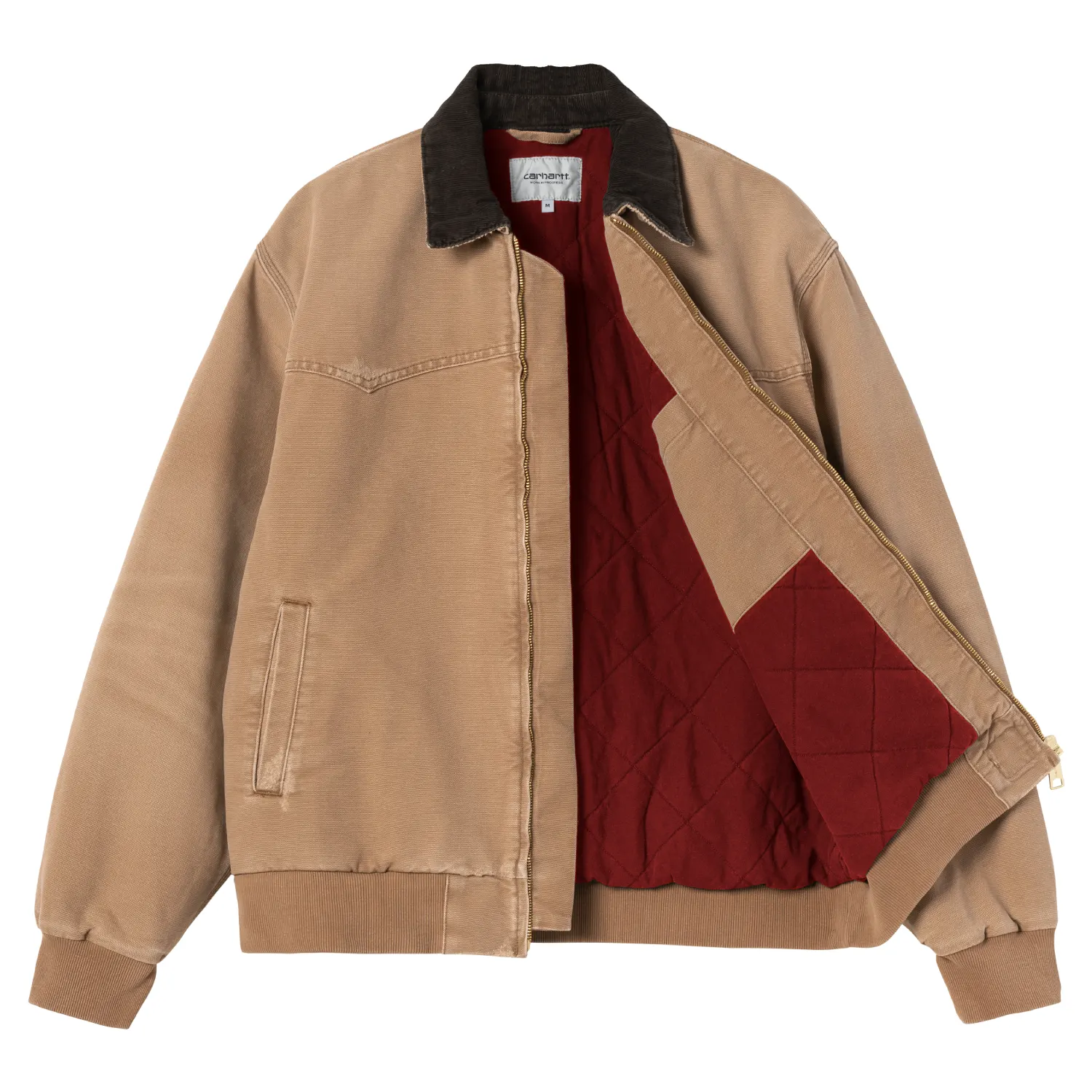 Carhartt WIP OG Santa Fe Jacket Hamilton Brown/Tobacco front view in a white background