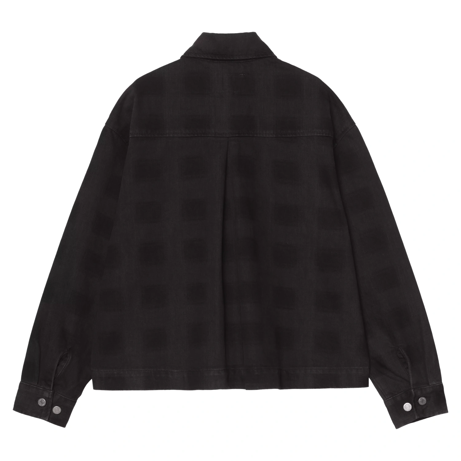 Carhartt WIP W' Everson Shirt Jac Black back view in a white background