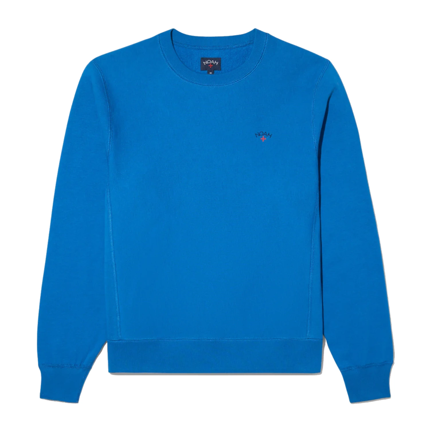 Noah Classic Crewneck Cobalt front view in a white background