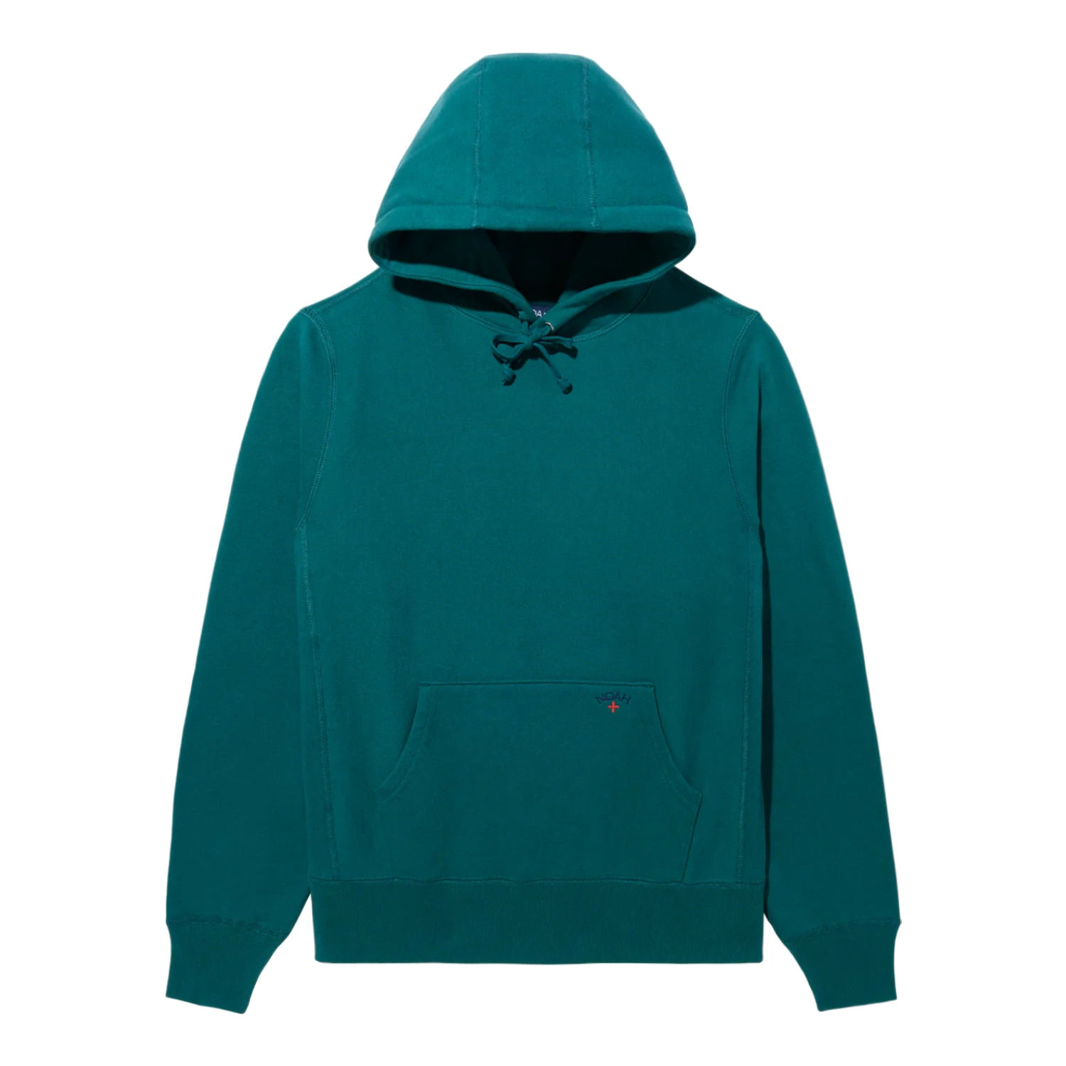 Noah Classic Hoodie Deep Teal front view in a white background