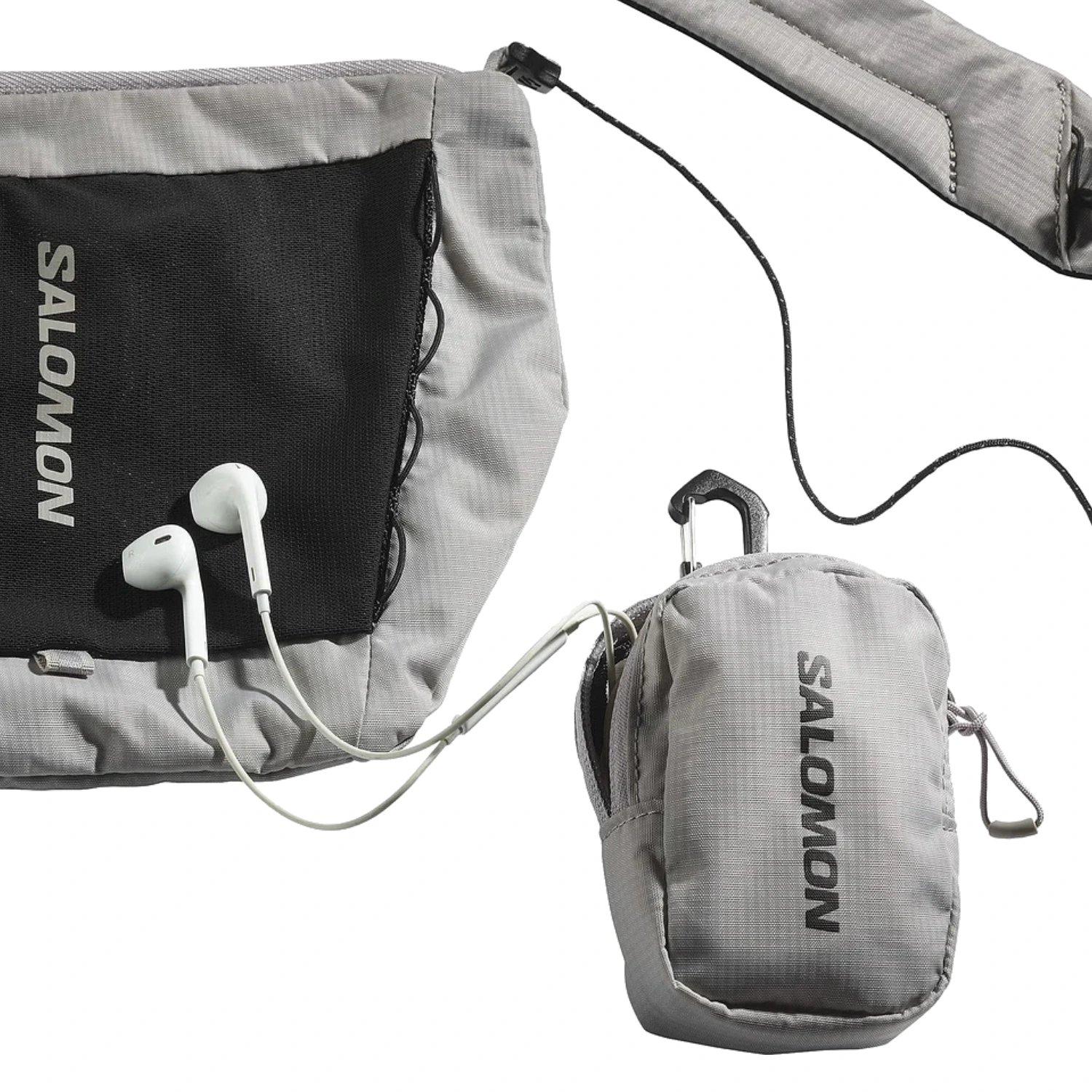 Salomon ACS 2 Revised Paloma/Black front view detail in a white background