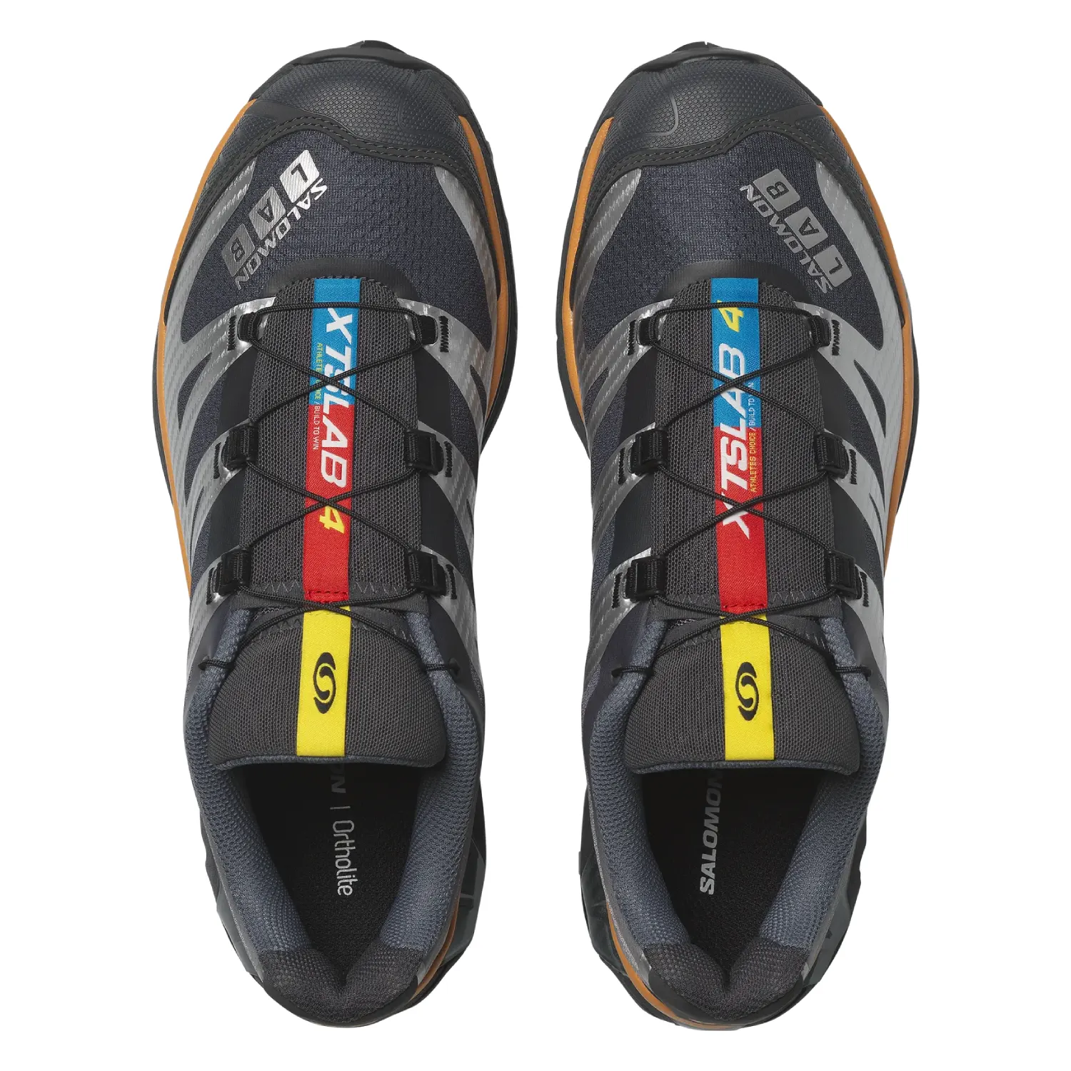 Salomon XT-4 OG Asphalt/Ftw Silver/Nugget top view in a white background