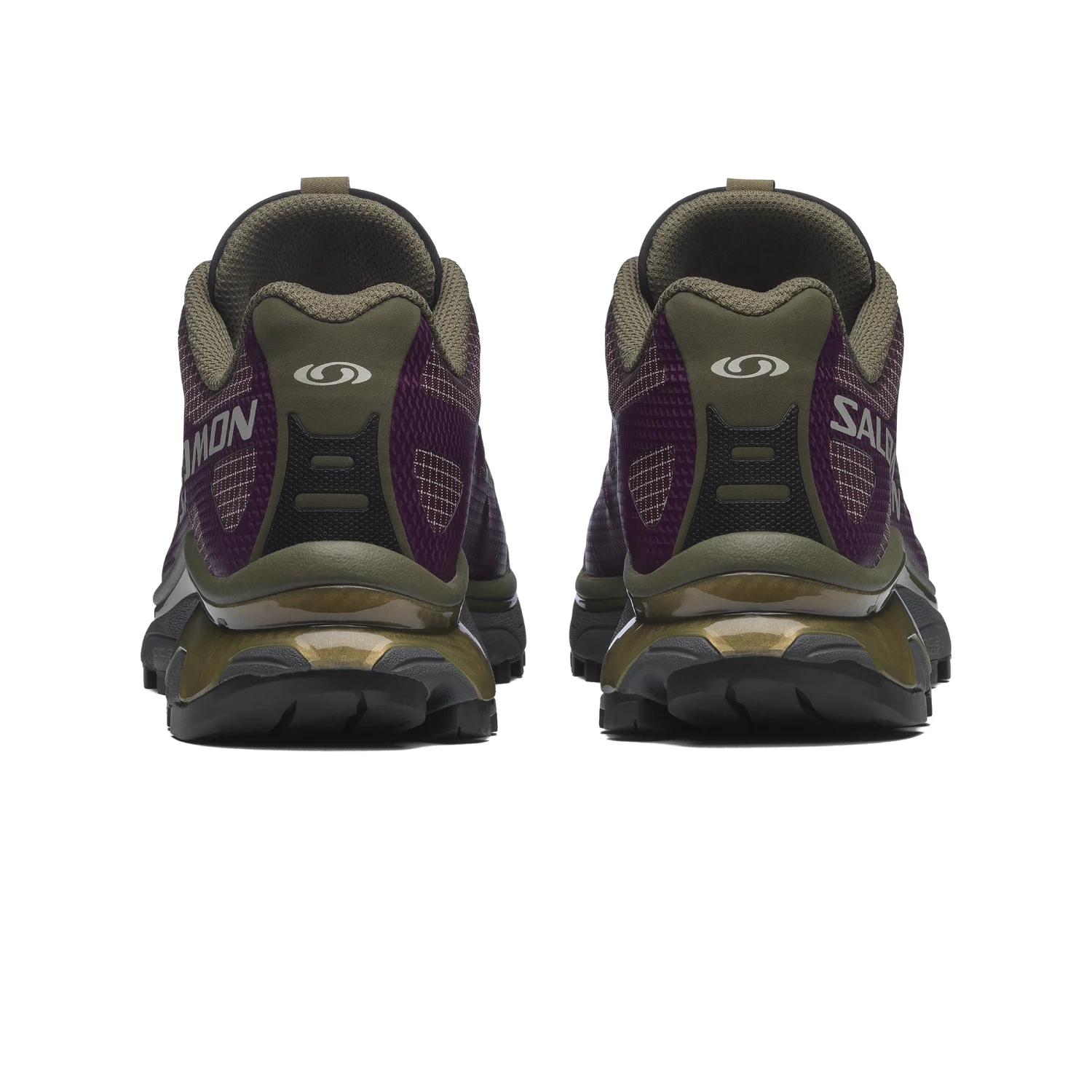 Salomon XT-4 OG GTX Maroon Banner/Winter Bloom/Grape Leaf back view in a white background