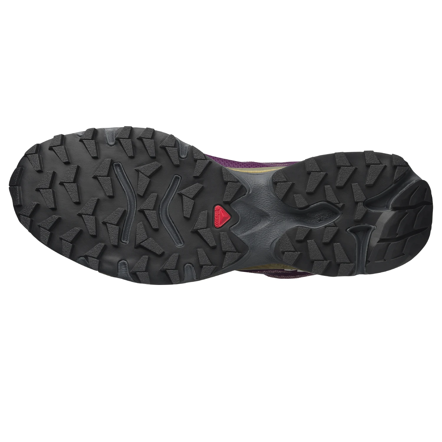 Salomon XT-4 OG GTX Maroon Banner/Winter Bloom/Grape Leaf bottom view in a white background