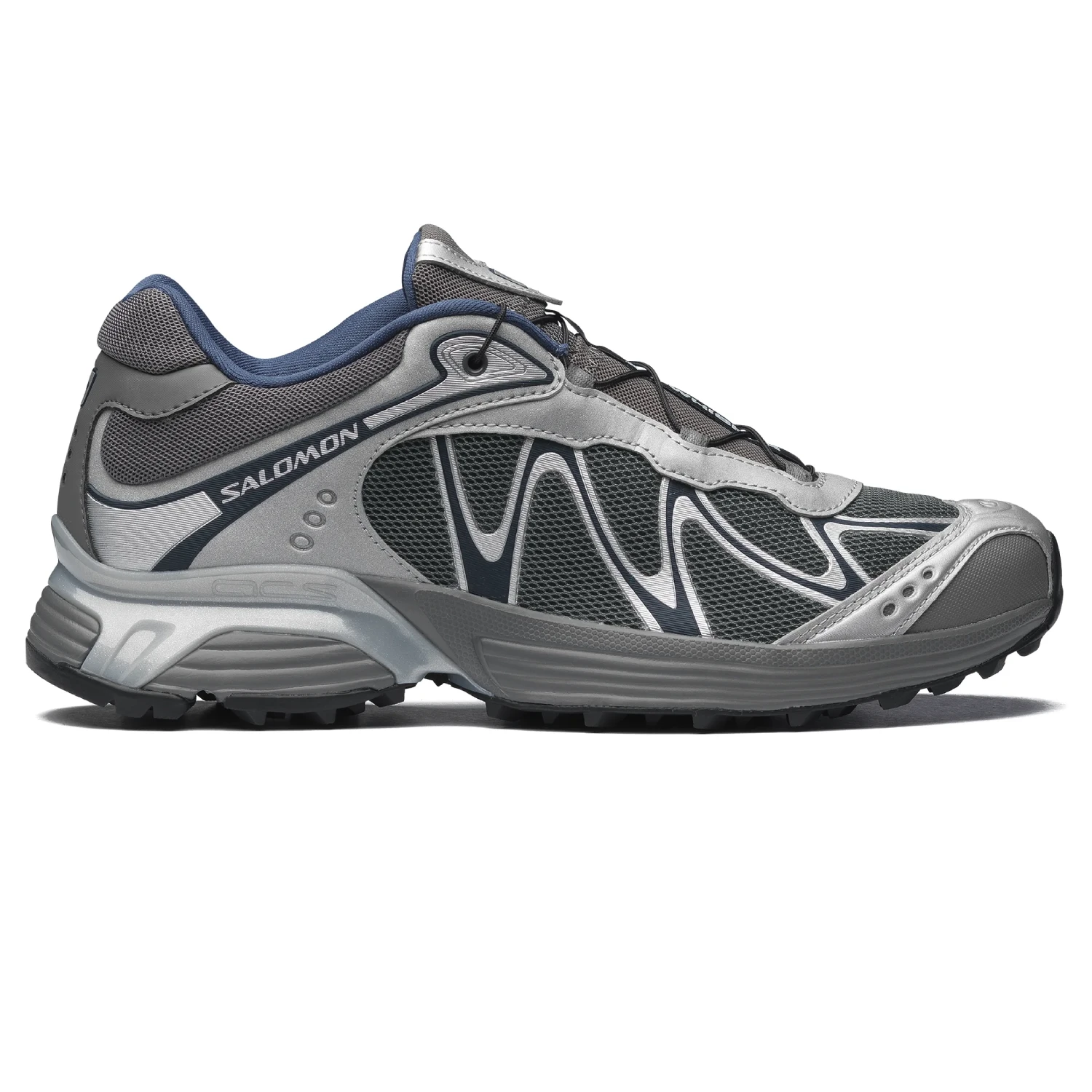 Salomon XT-Whisper Castlerock/Ftw Silver/Spellbound side view in a white background