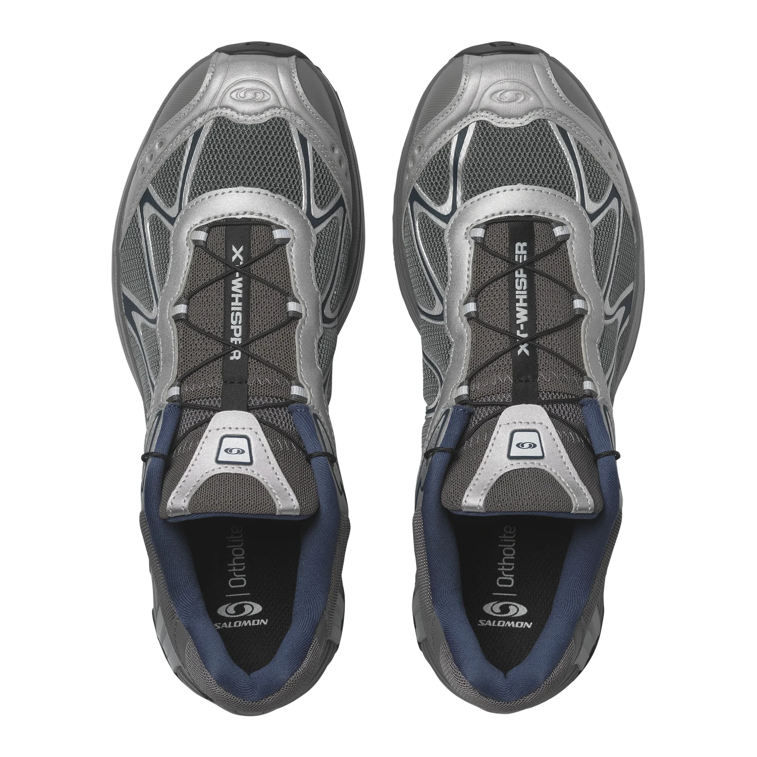 Salomon XT-Whisper Castlerock/Ftw Silver/Spellbound top view in a white background