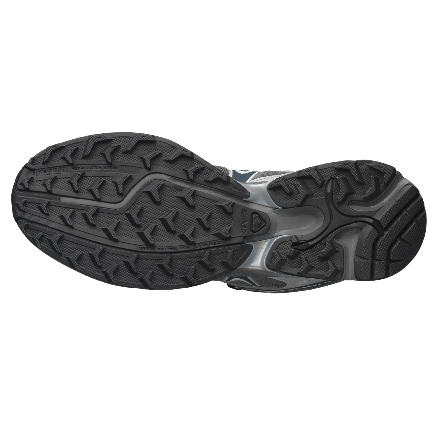 Salomon XT-Whisper Castlerock/Ftw Silver/Spellbound bottom view in a white background