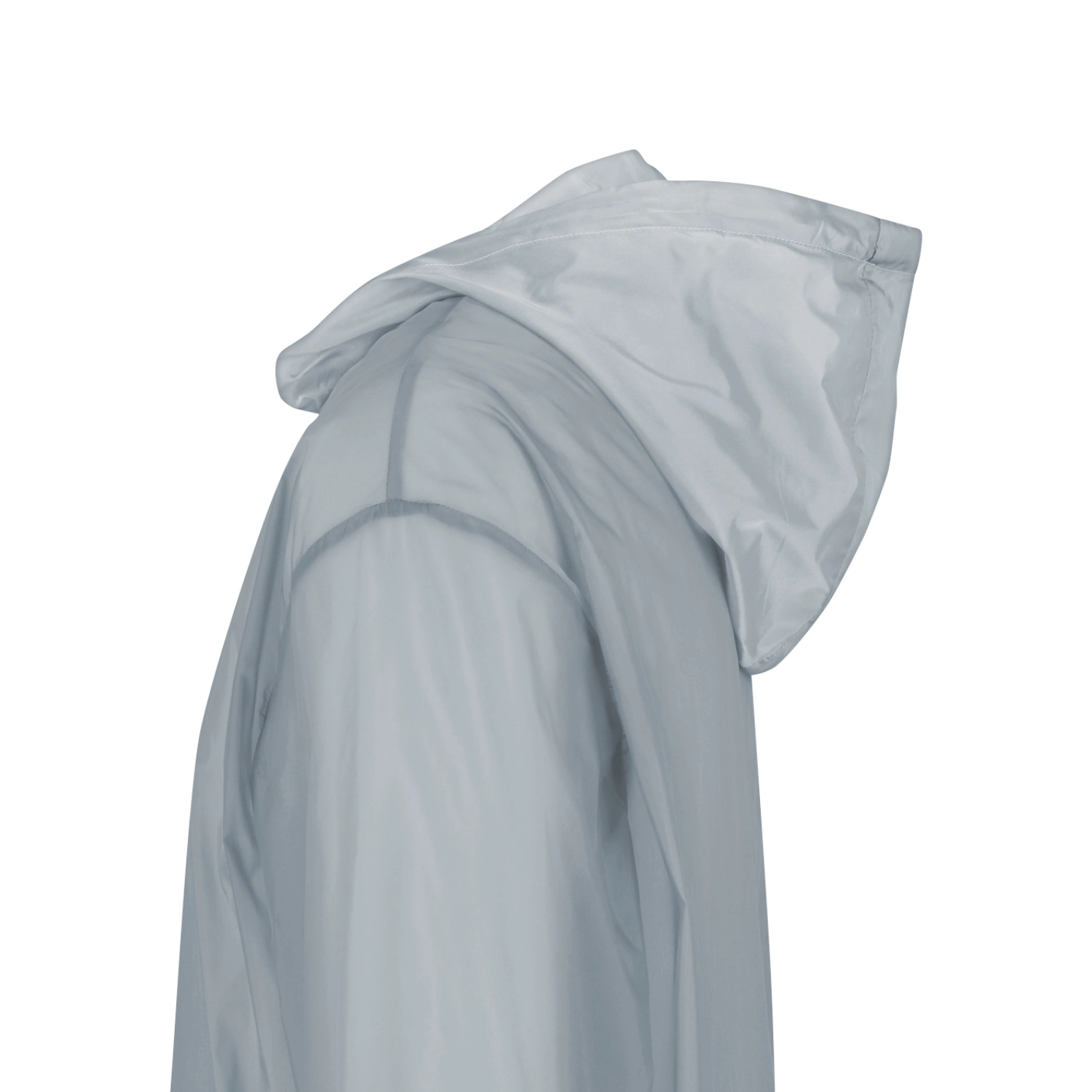 Amomento Sheer Hoodie Anorak Grey hood detail