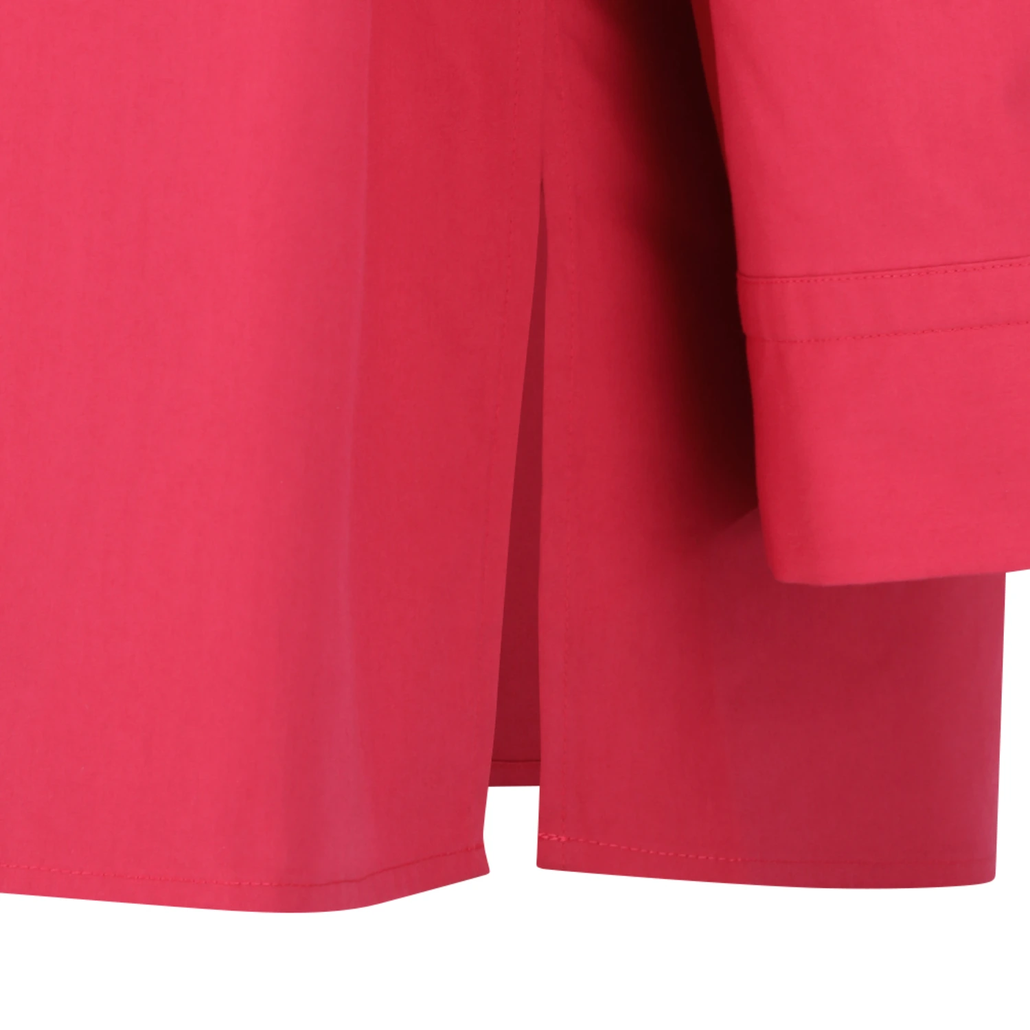 Amomento Square Pocket Oversized Shirt Red detail in a white background