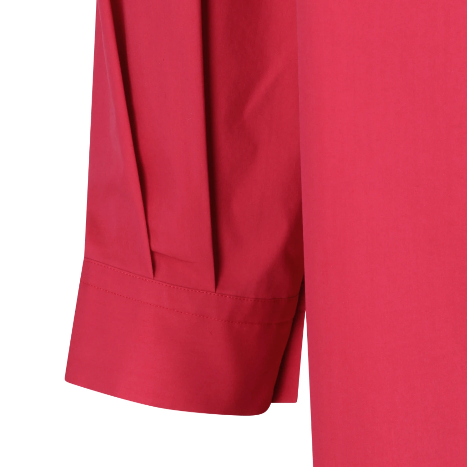 Amomento Square Pocket Oversized Shirt Red detail in a white background