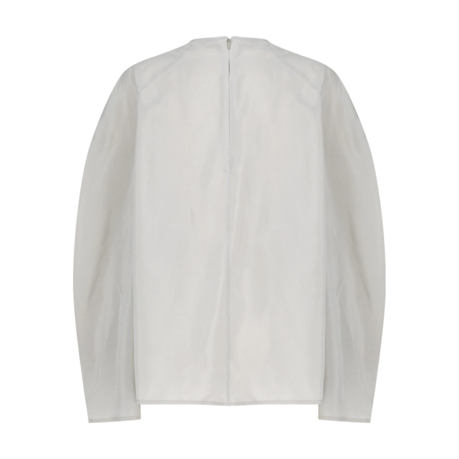 Amomento Woman's Raglan Cupro Top Beige back view in a white background