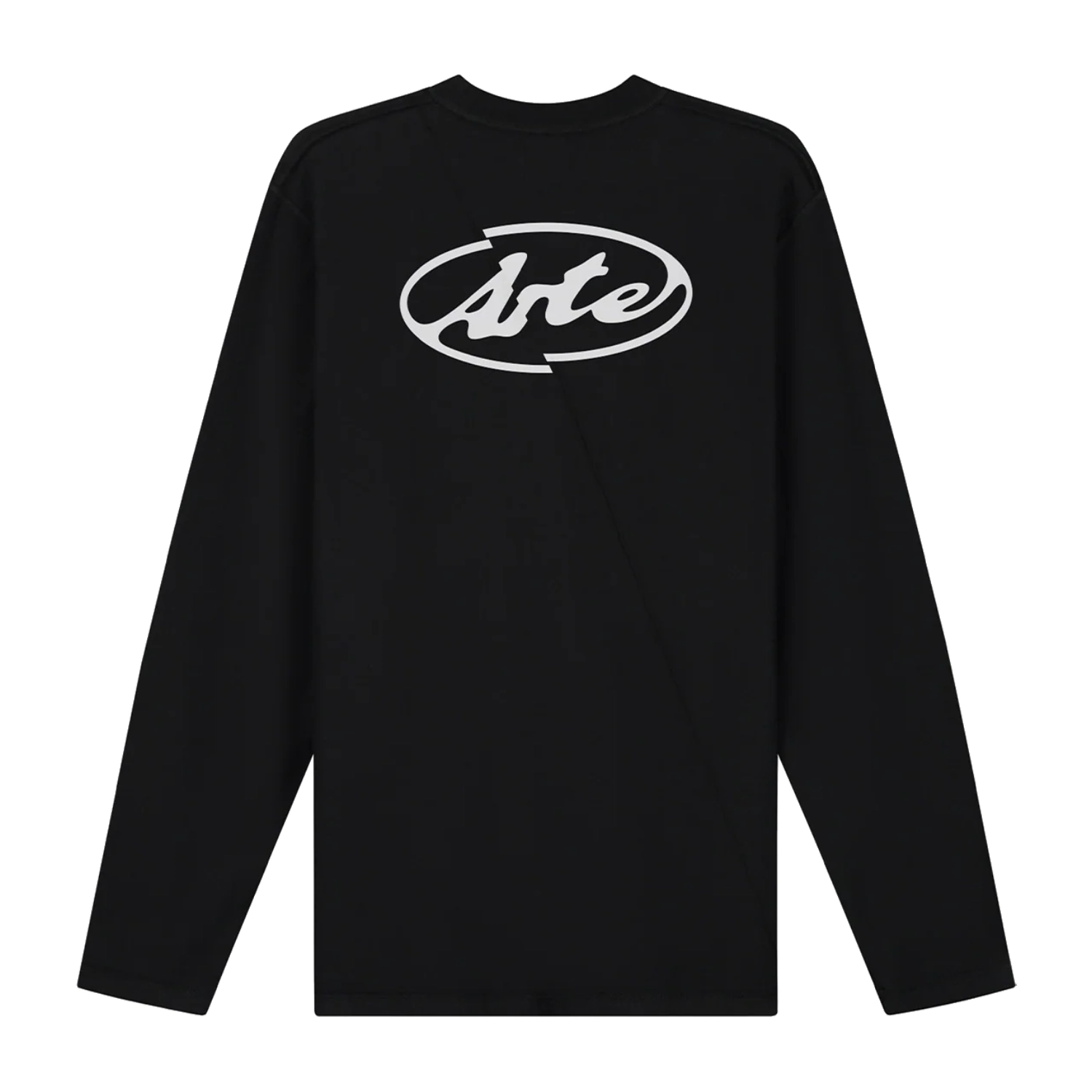 Arte Antwerp Back Circle Logo Longsleeve Black back view in a white background