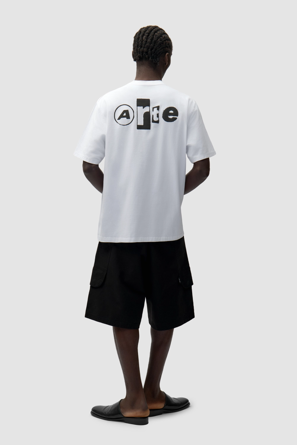 Arte Antwerp Back Collage T-Shirt White back view on model