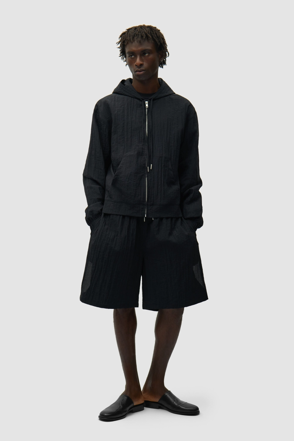 Arte Antwerp Mesh Jacket Black front view on model