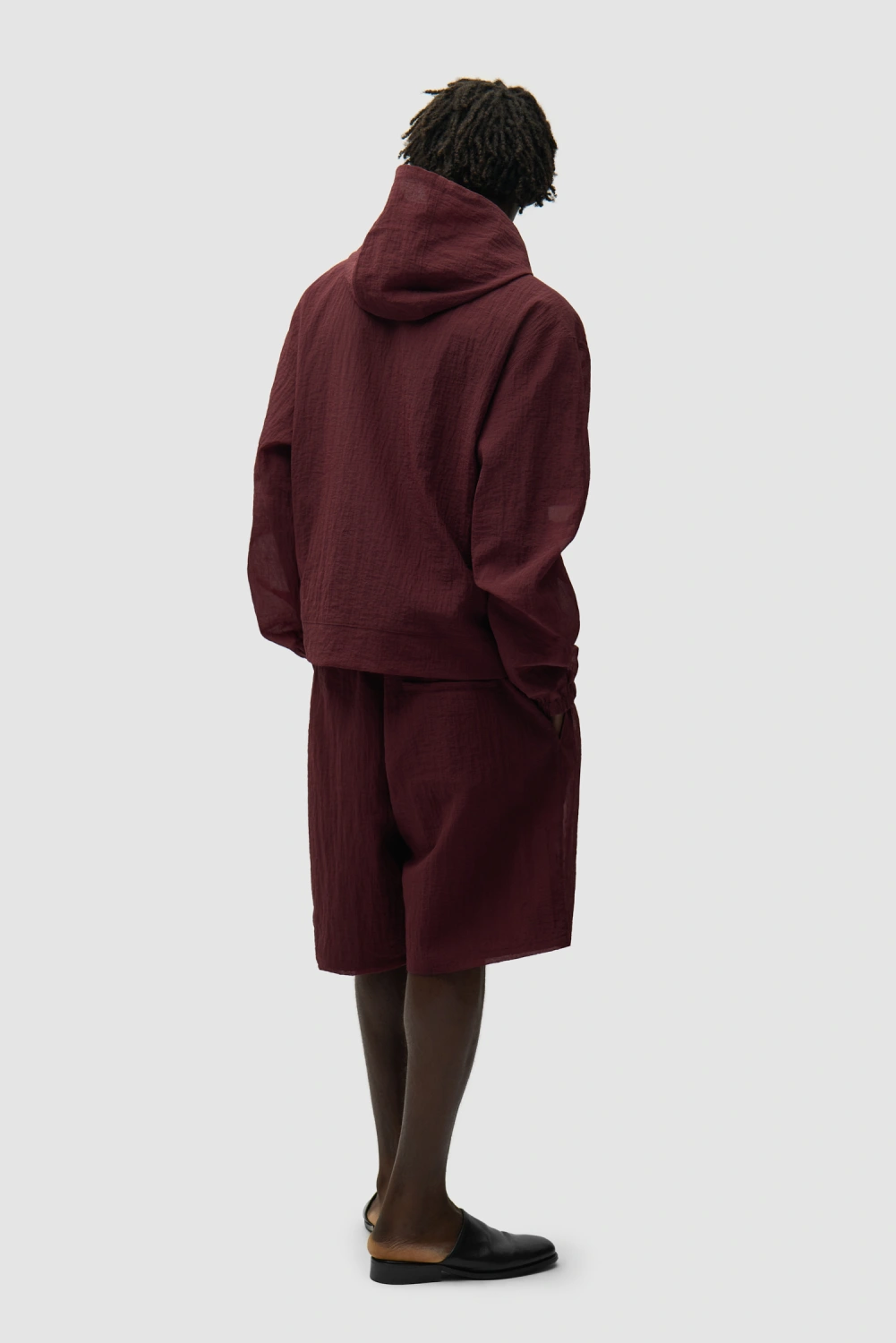Arte Antwerp Mesh Jacket Bordeaux back view on model