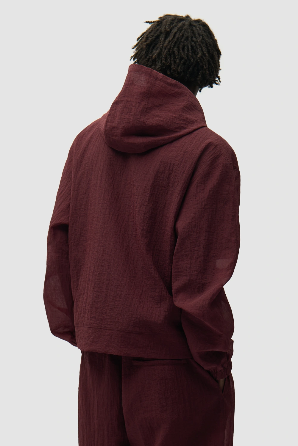 Arte Antwerp Mesh Jacket Bordeaux back view on model