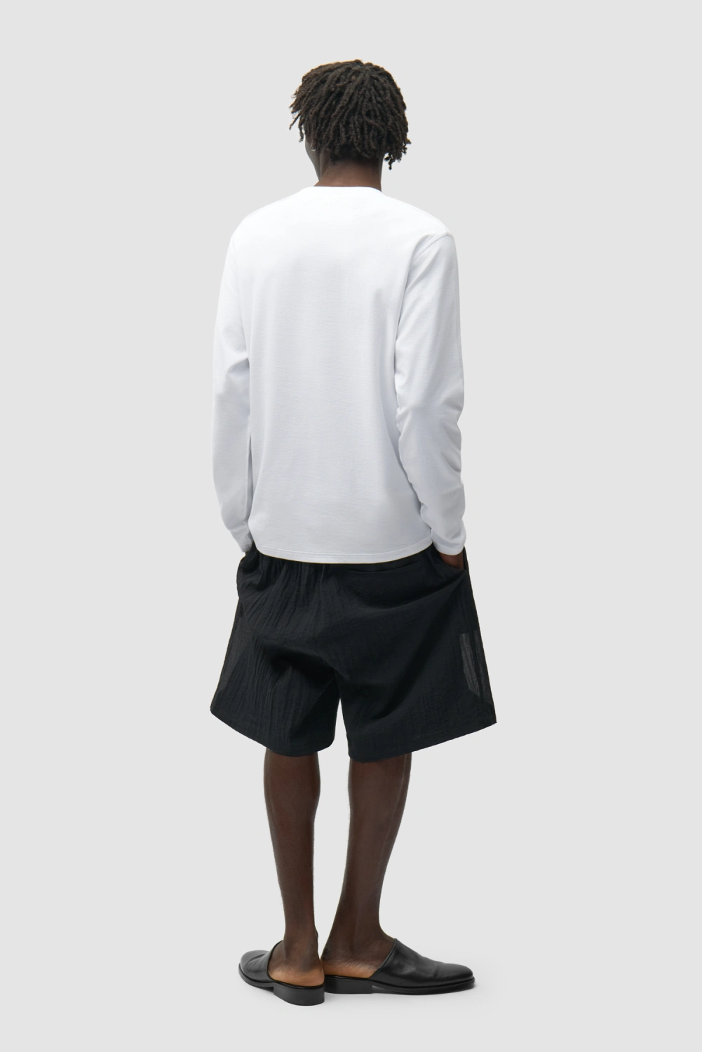 Arte Antwerp Mesh Shorts Black back view on model