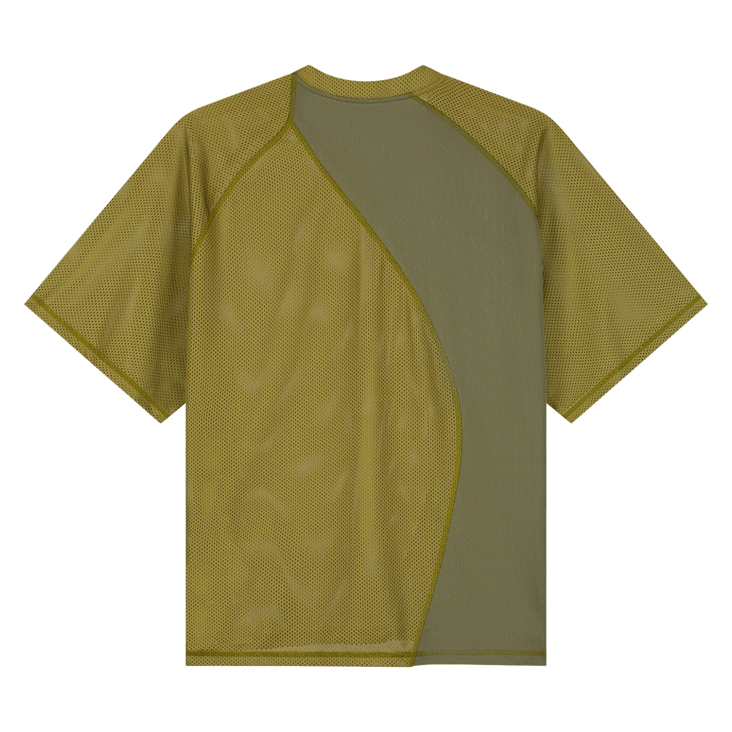 Arte Antwerp Multi Mesh T-Shirt Green back view in a white background