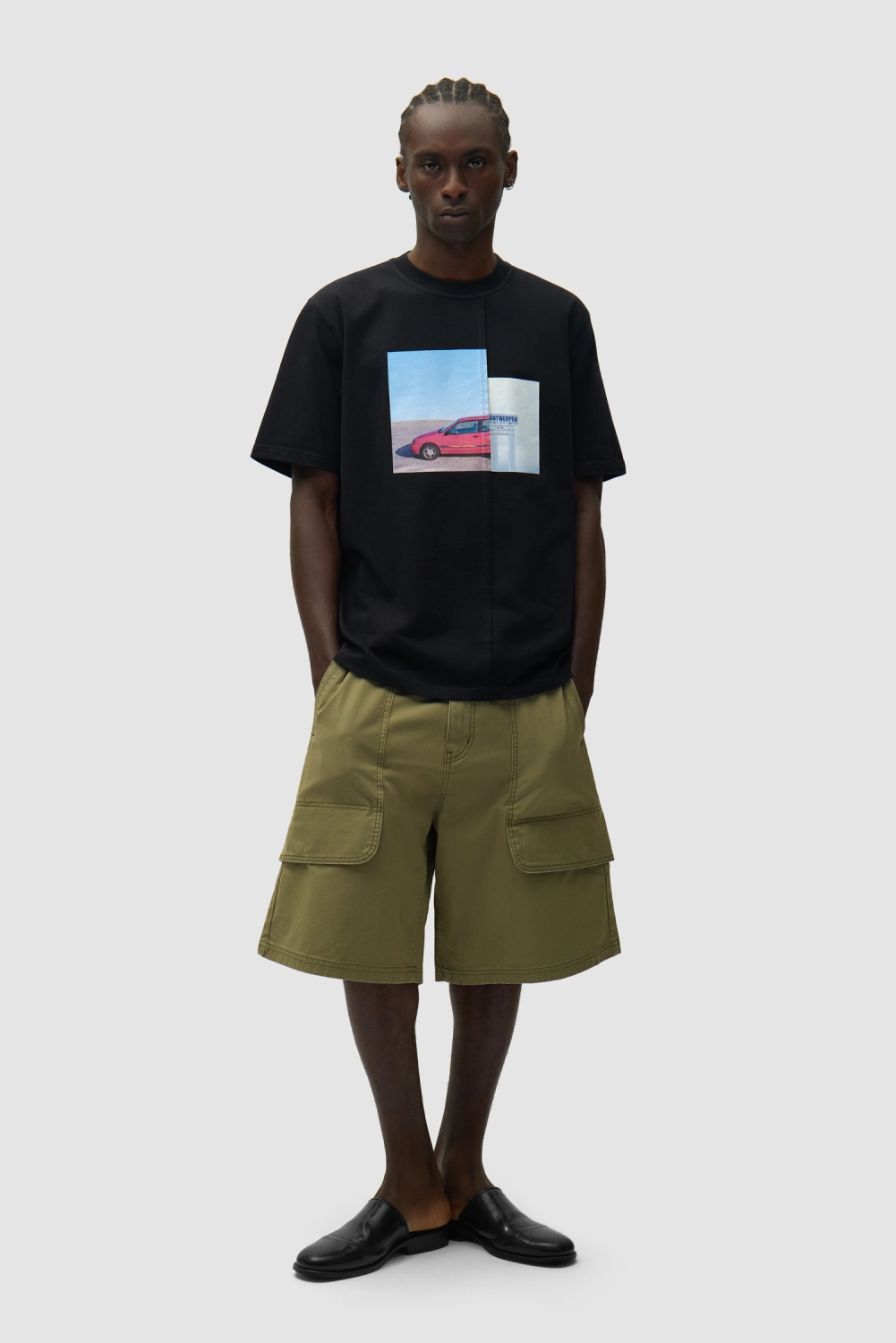 Arte Antwerp Photo T-Shirt Black front view on model