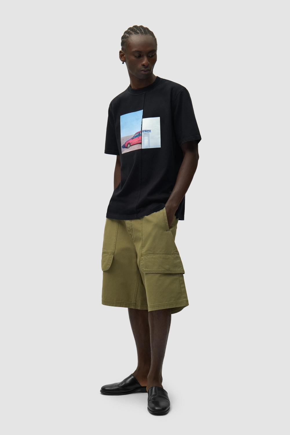 Arte Antwerp Photo T-Shirt Black front view on model