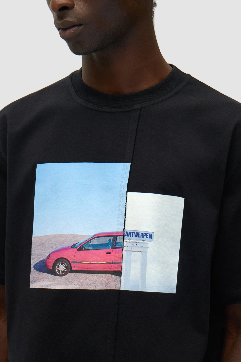 Arte Antwerp Photo T-Shirt Black front view on model