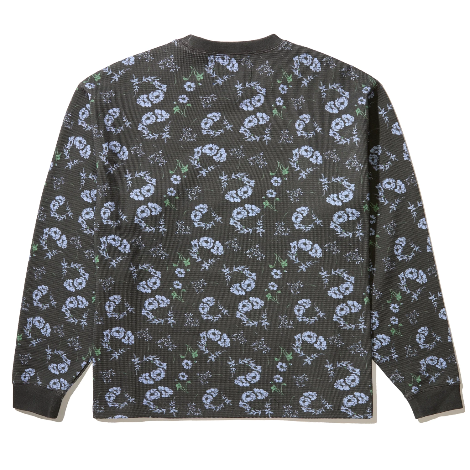 Awake NY Floral Thermal Black back view in a white background