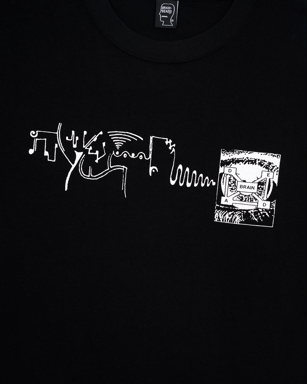 Brain Dead Multi Vision Long Sleeve Shirt Black front view detail