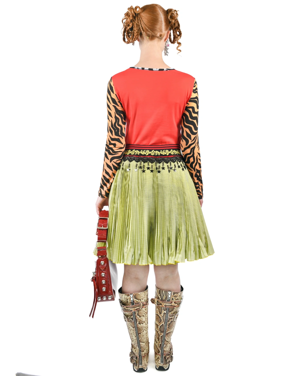 Chopova Lowena Cutty Sark Cats Fitted Jersey Top back view on model